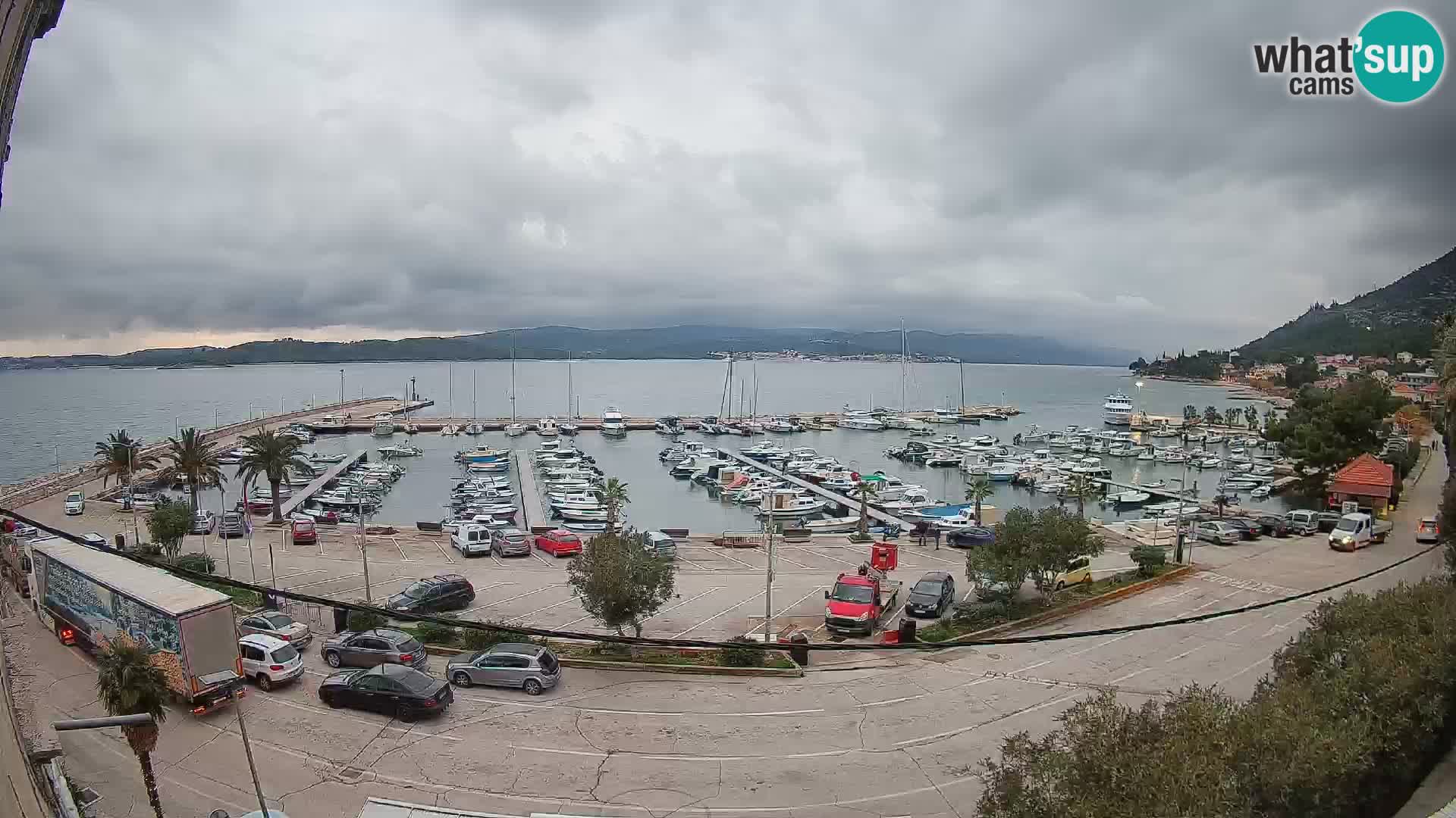 Webcam Orebić Uferpromenade – Fähre nach Korčula Live