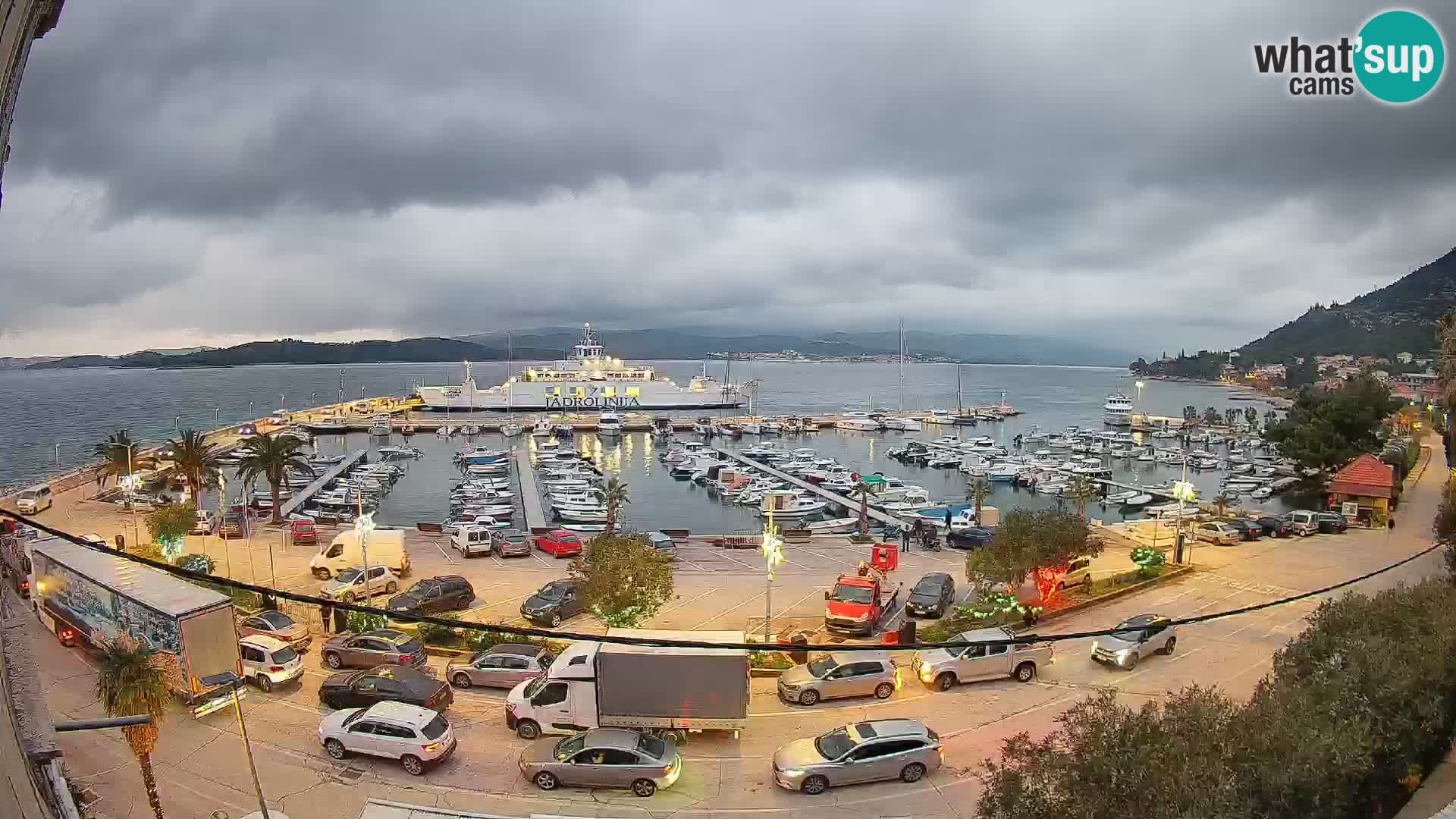 Webcam Orebić Uferpromenade – Fähre nach Korčula Live