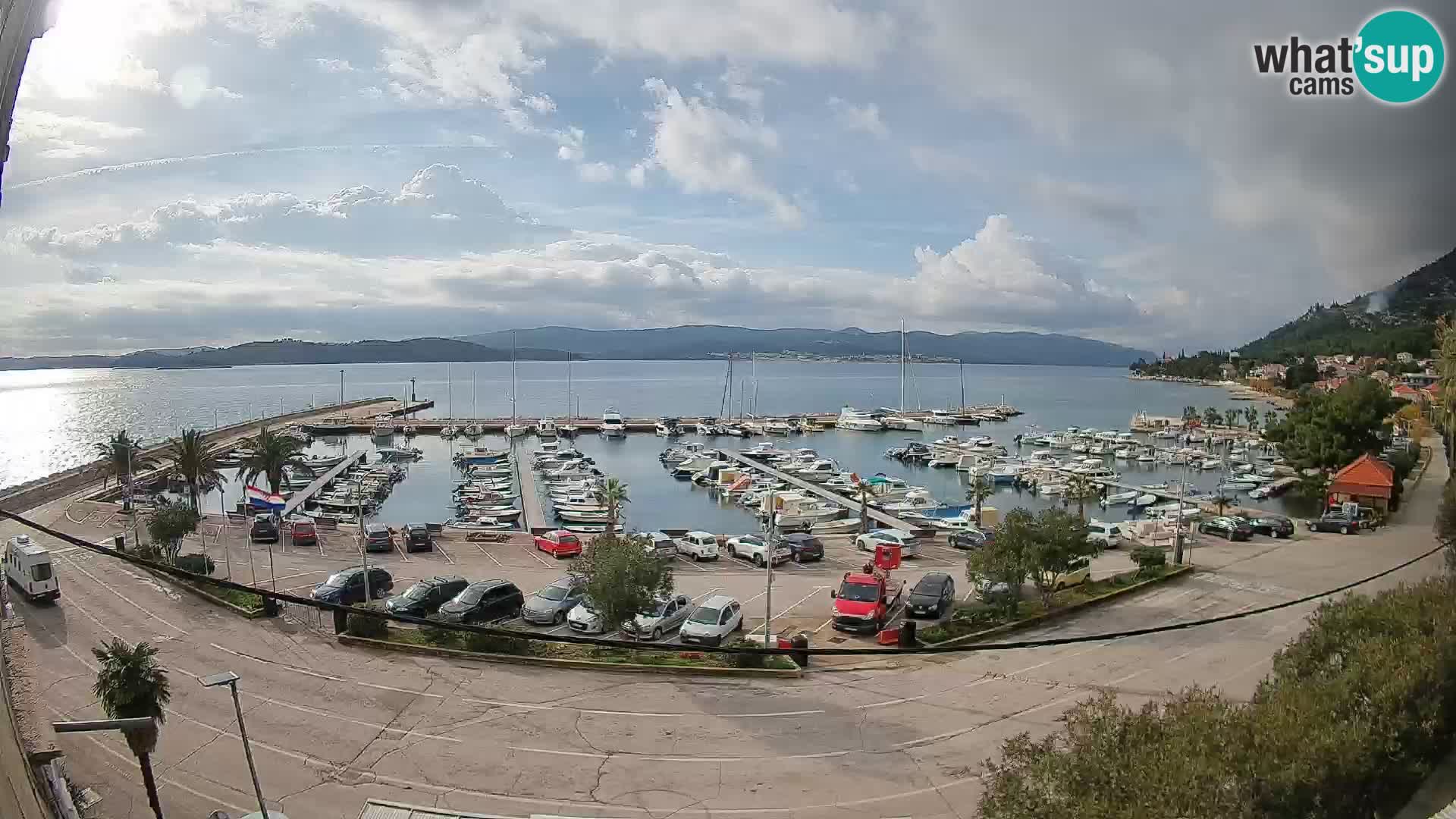 Webcam Orebić Uferpromenade – Fähre nach Korčula Live