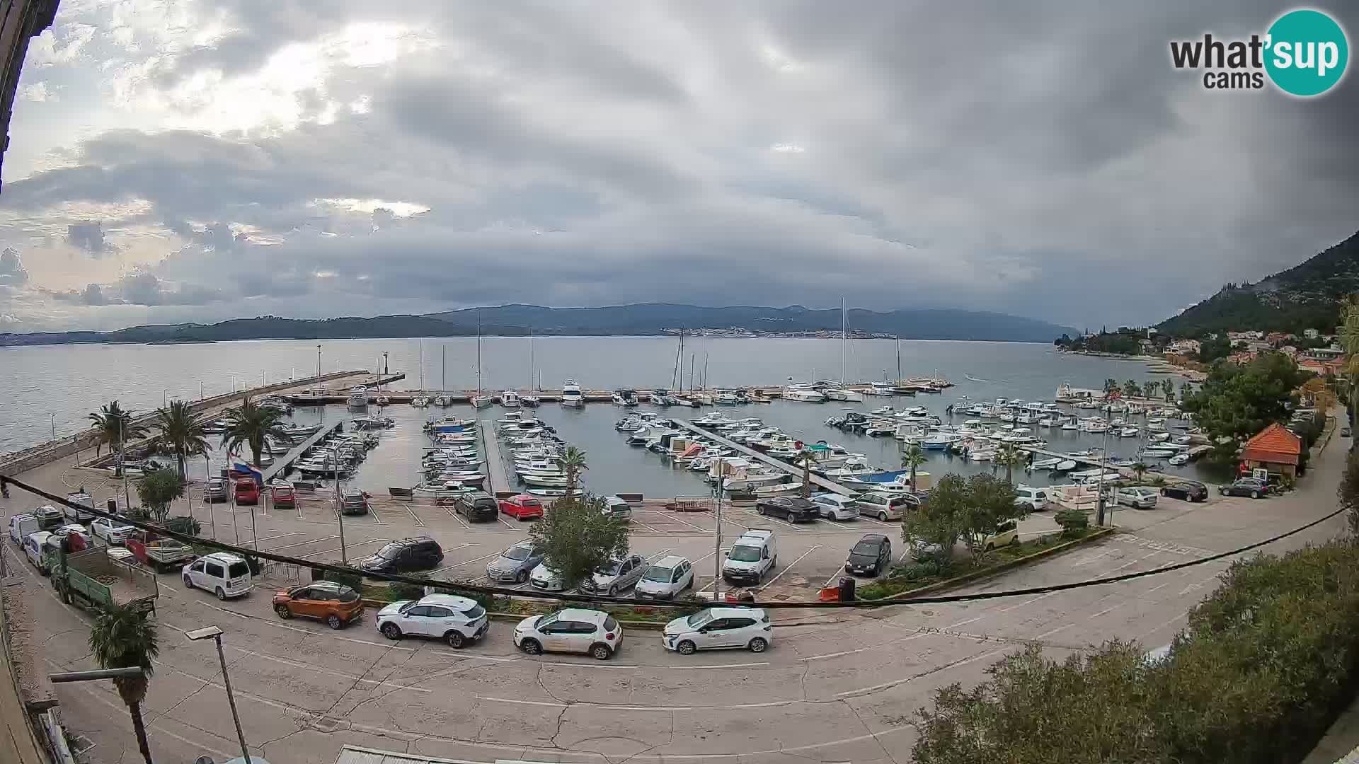 Webcam Orebić Uferpromenade – Fähre nach Korčula Live