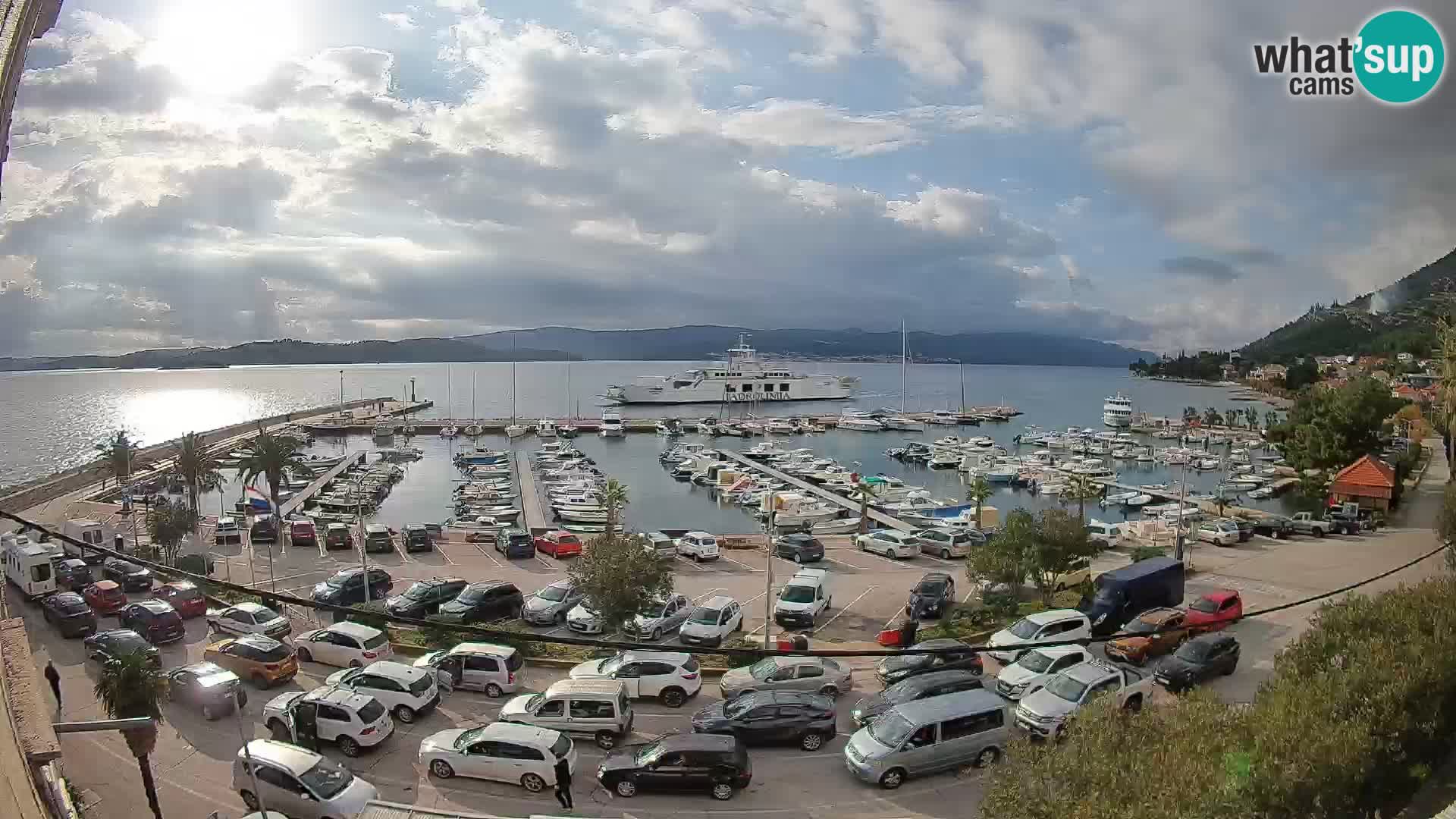 Webcam Orebić Riva – Ferry vers Korčula en direct