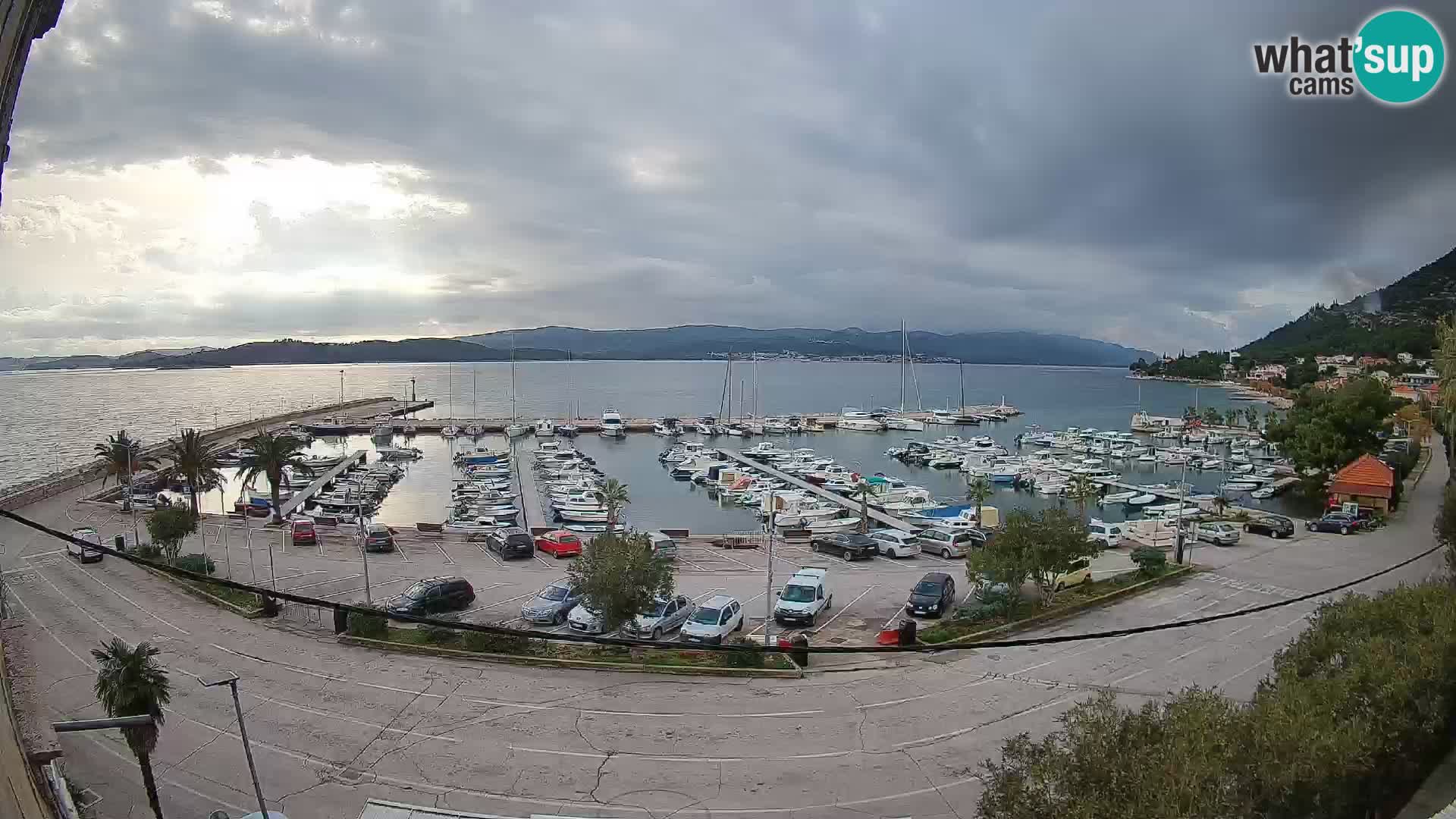 Webcam Orebić Uferpromenade – Fähre nach Korčula Live