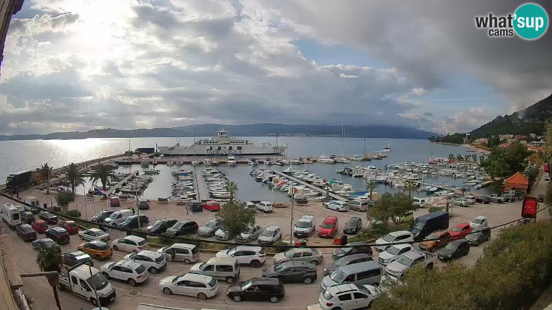 Webcam Orebić Riva – Ferry vers Korčula en direct