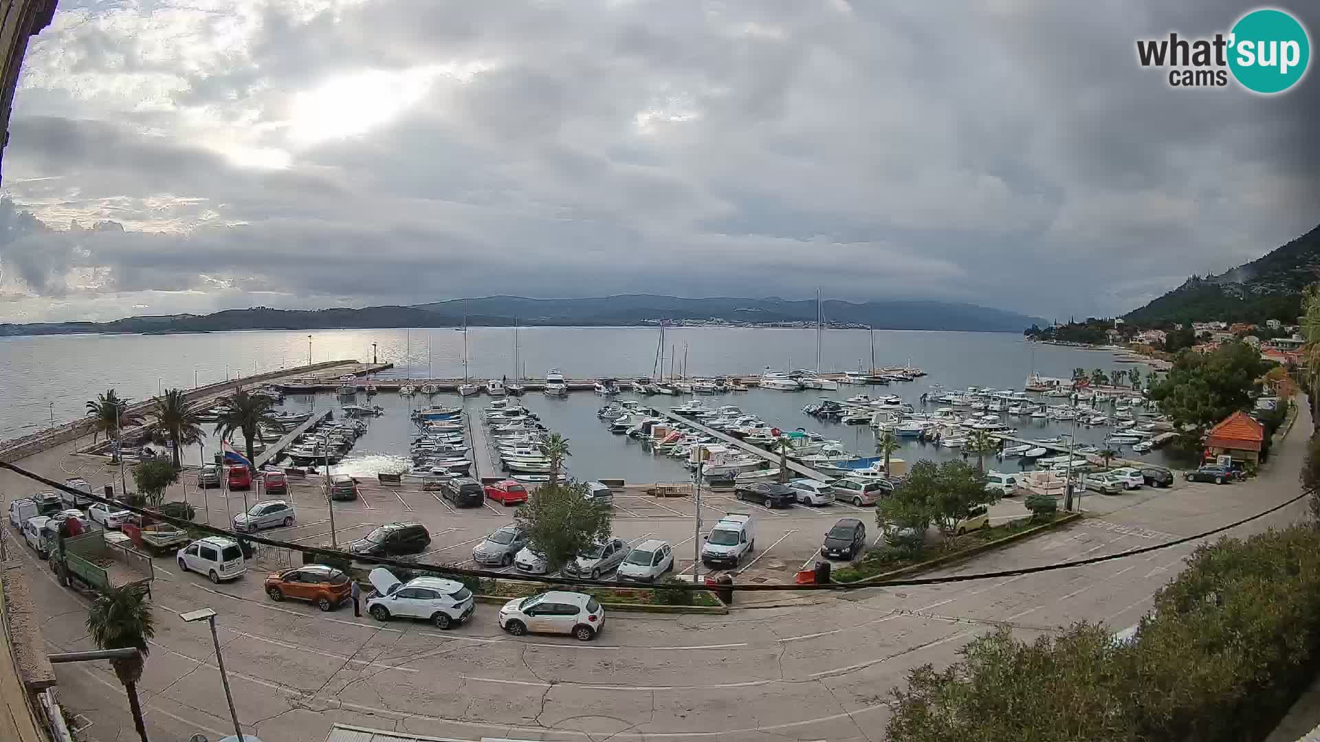 Webcam Orebić Uferpromenade – Fähre nach Korčula Live