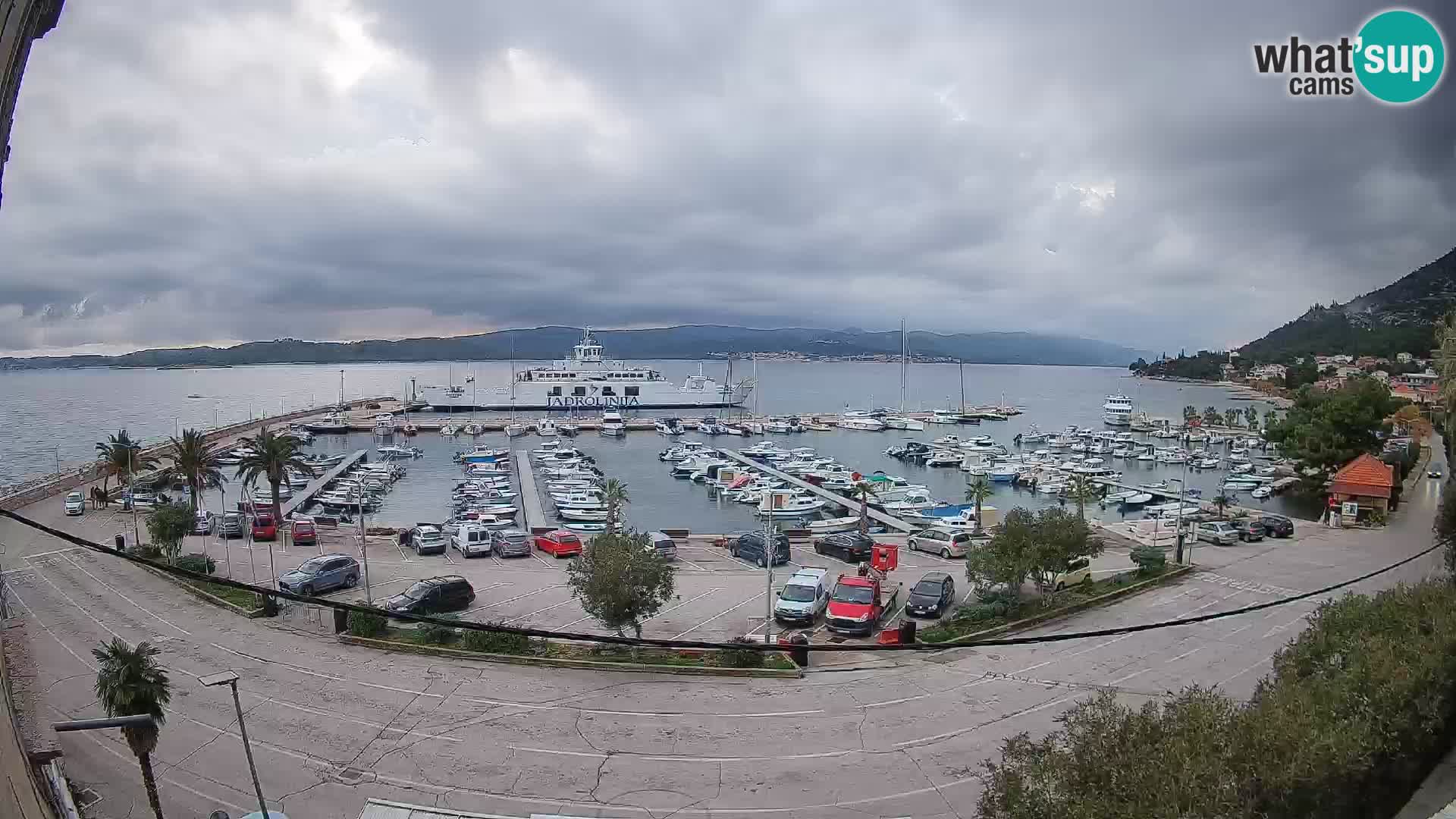 Webcam Orebić Riva – Ferry a Korčula en vivo