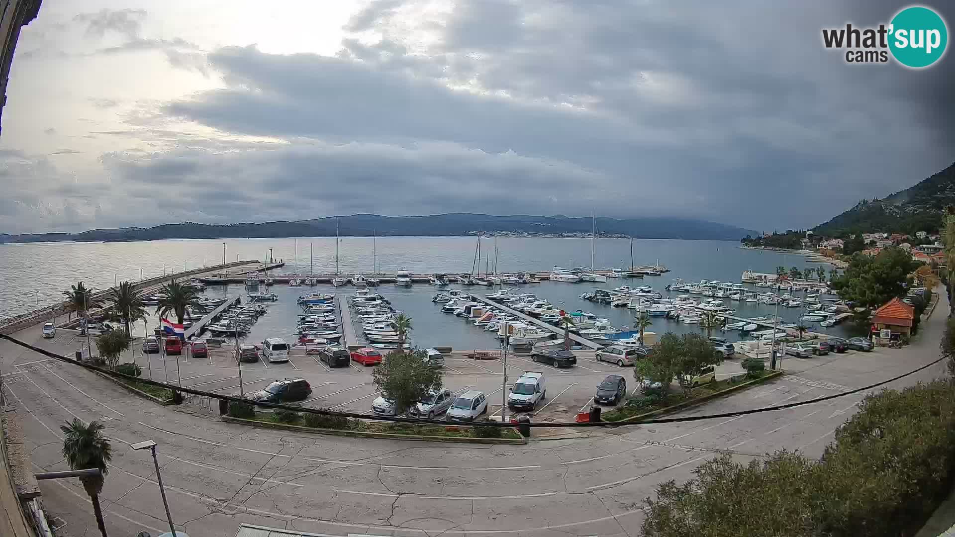 Webcam Orebić Uferpromenade – Fähre nach Korčula Live