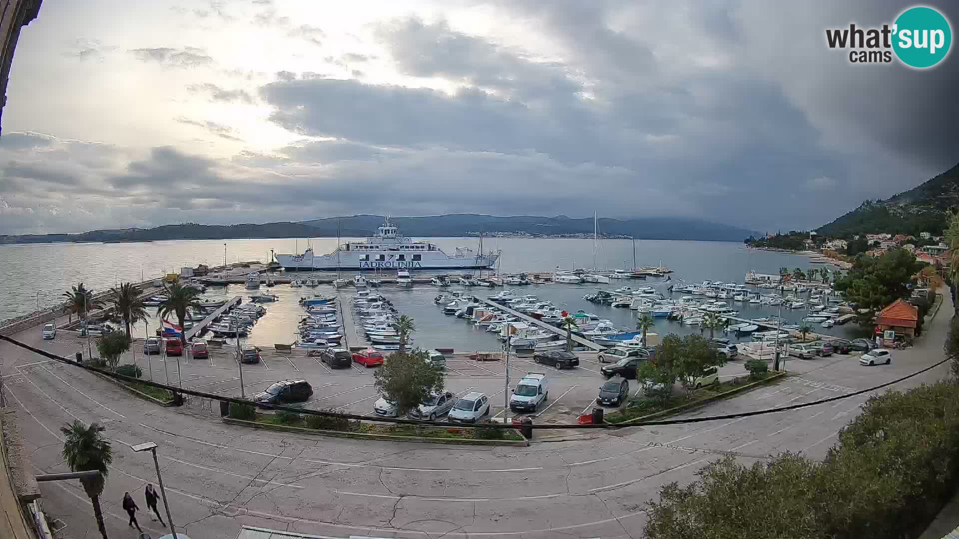 Webcam Orebić Riva – Ferry to Korčula Live