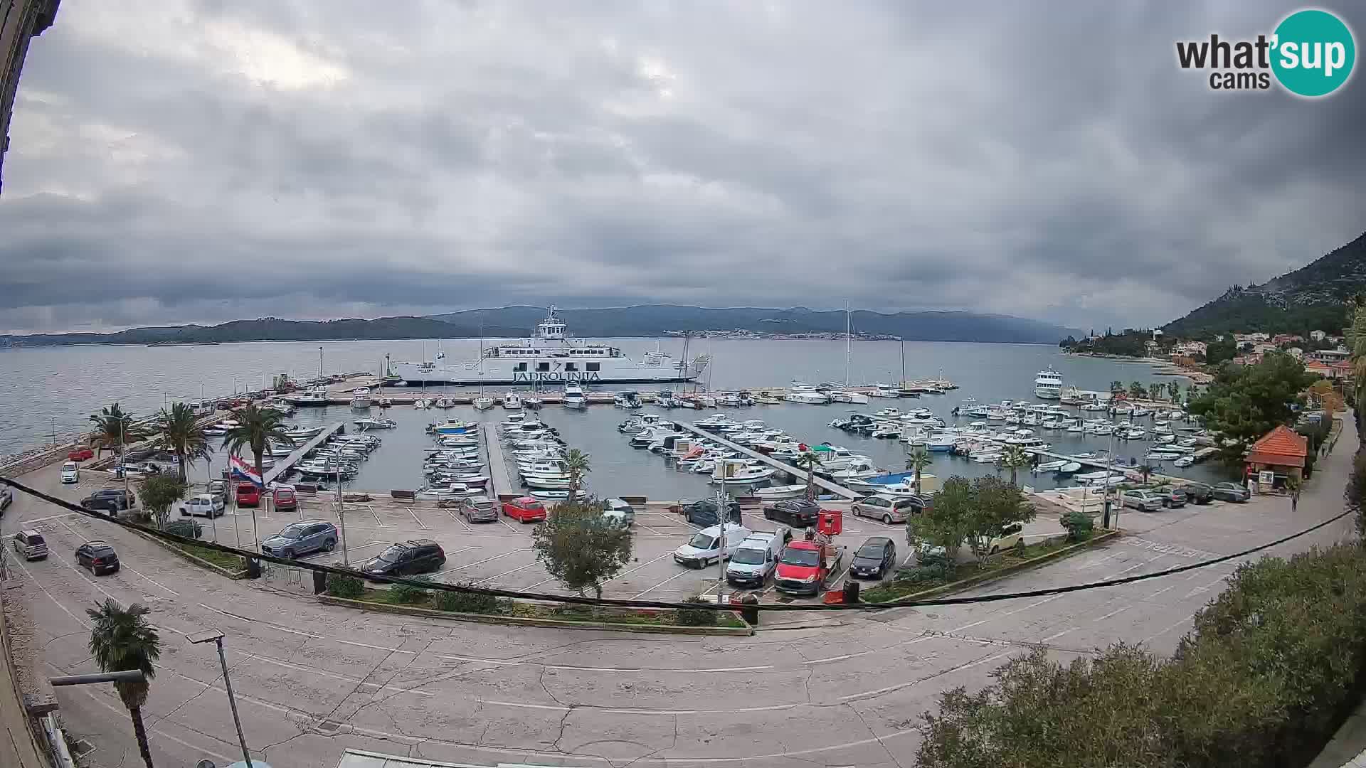 Webcam Orebić Riva – Ferry vers Korčula en direct