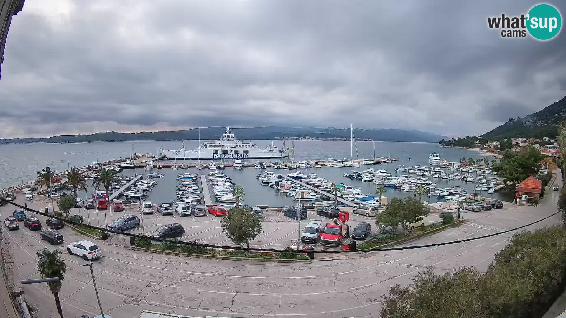 Webcam Orebić Riva – Ferry vers Korčula en direct
