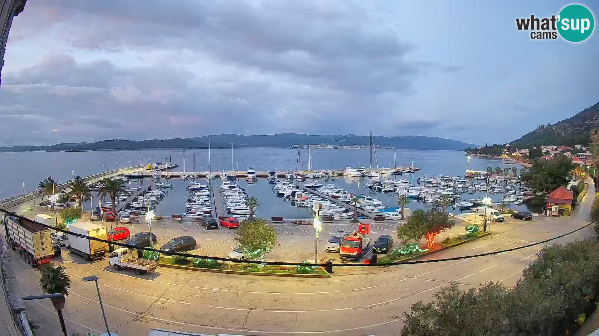 Webcam Orebić Uferpromenade – Fähre nach Korčula Live
