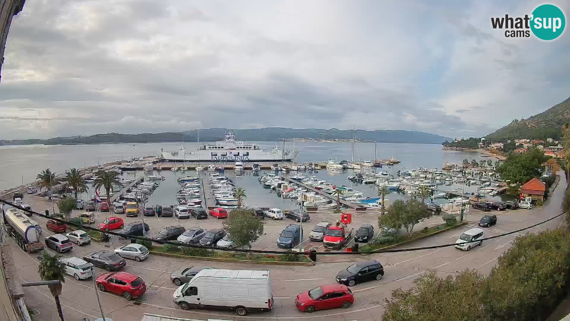 Web kamera Orebić Riva – Trajekt za Korčulu uživo