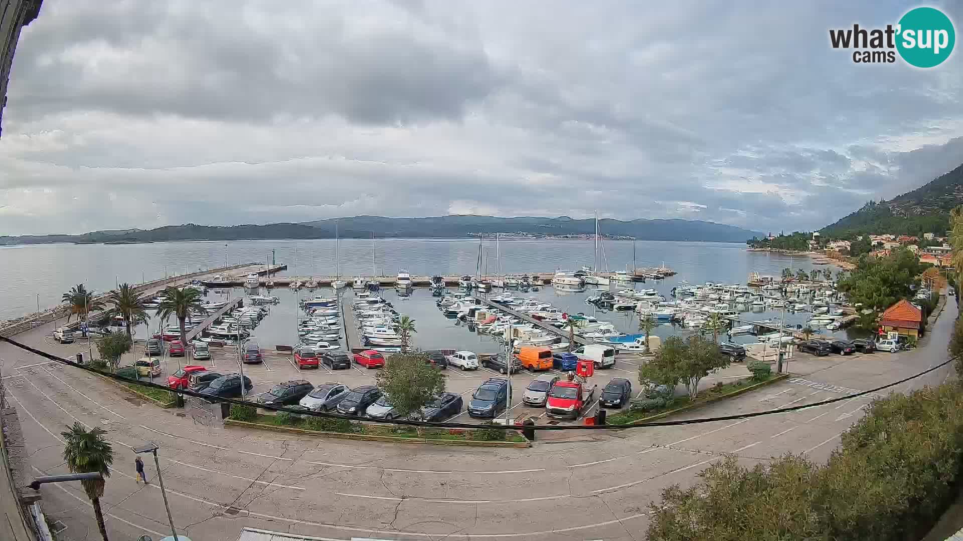 Spletna kamera Orebić Riva – Trajekt za Korčulo v živo