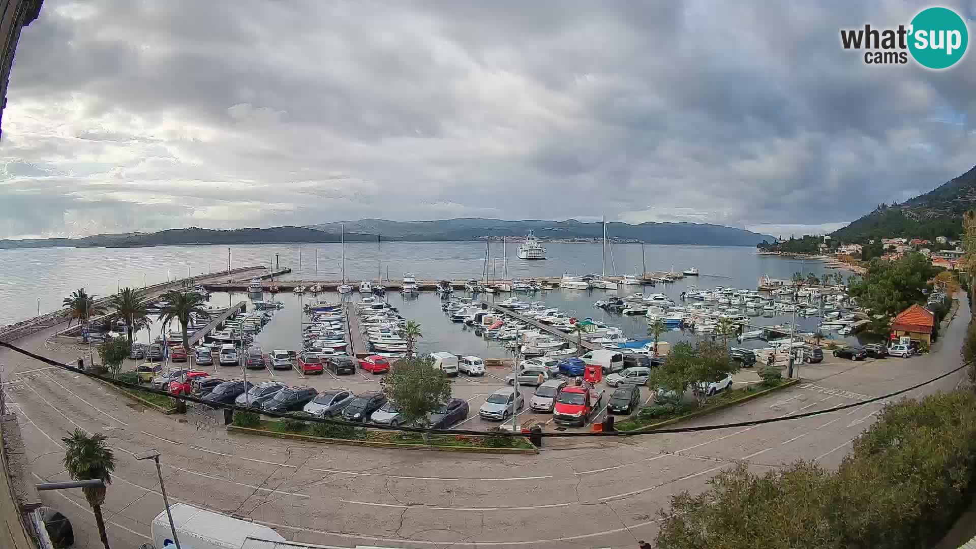 Spletna kamera Orebić Riva – Trajekt za Korčulo v živo