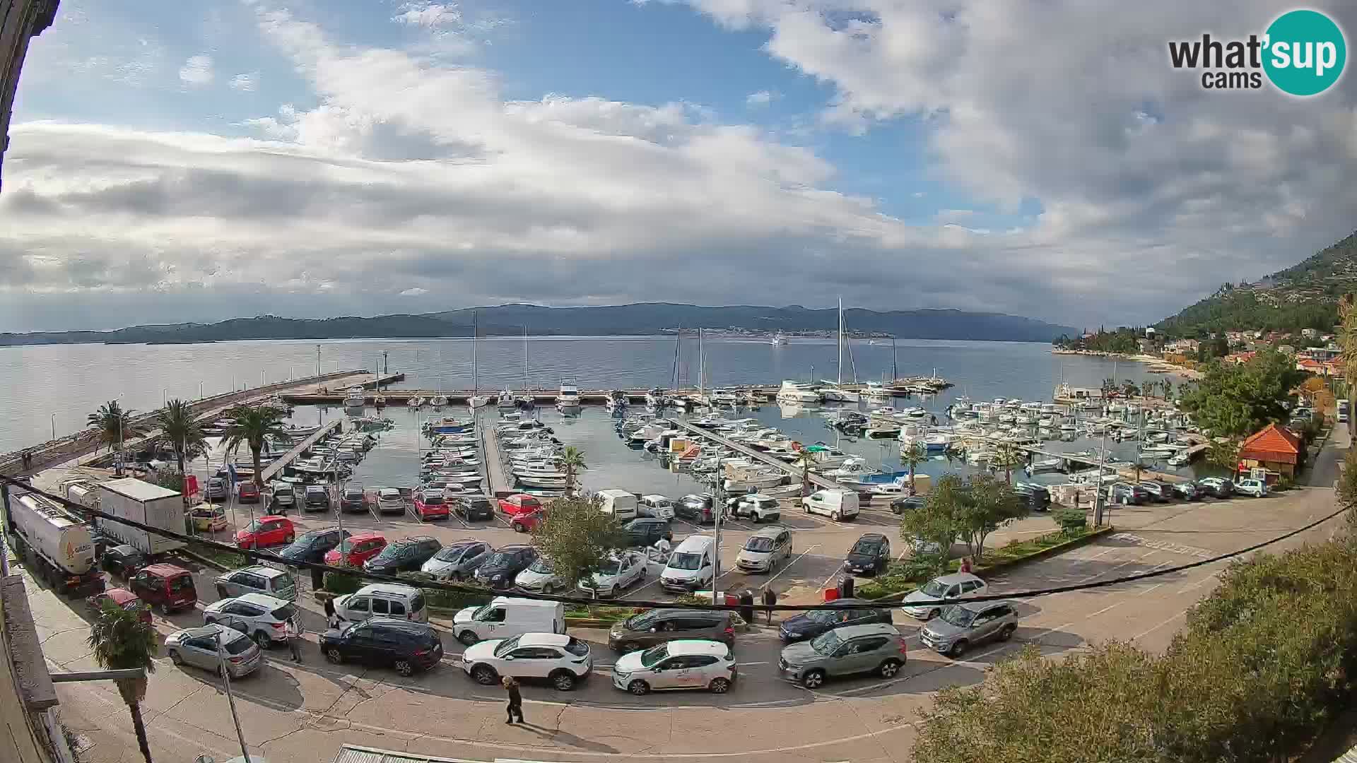 Webcam Orebić Uferpromenade – Fähre nach Korčula Live