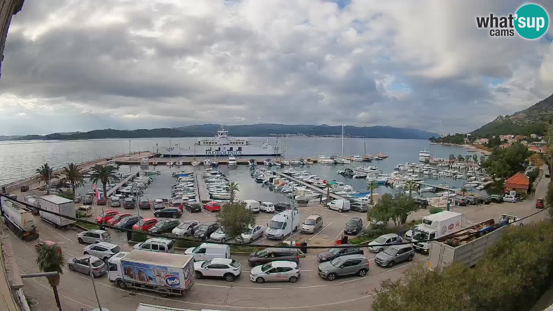 Webcam Orebić Riva – Ferry vers Korčula en direct