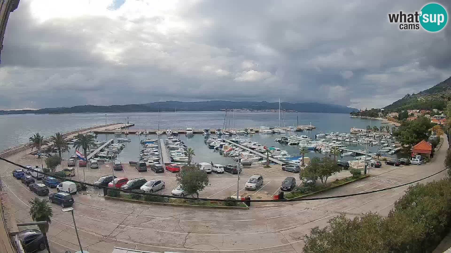 Webcam Orebić Uferpromenade – Fähre nach Korčula Live