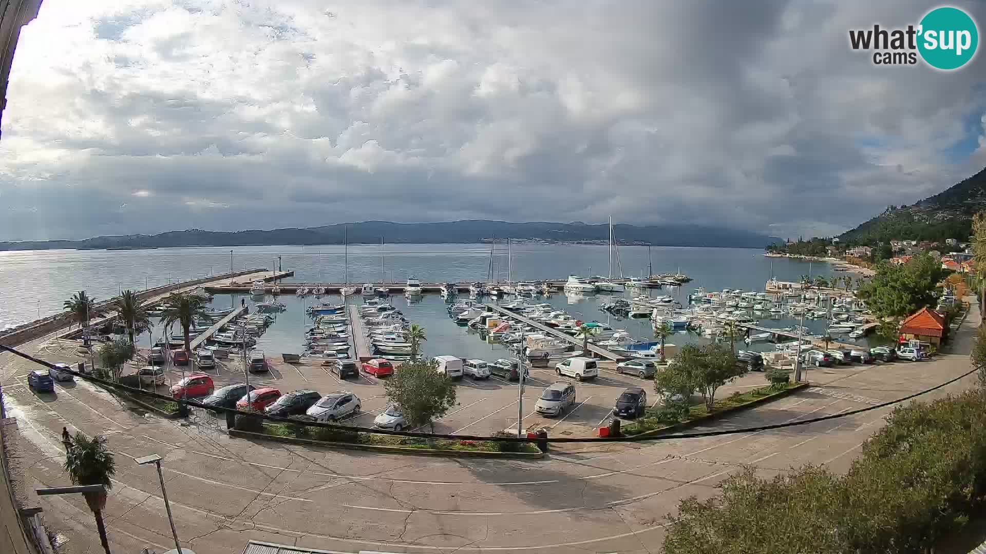 Spletna kamera Orebić Riva – Trajekt za Korčulo v živo