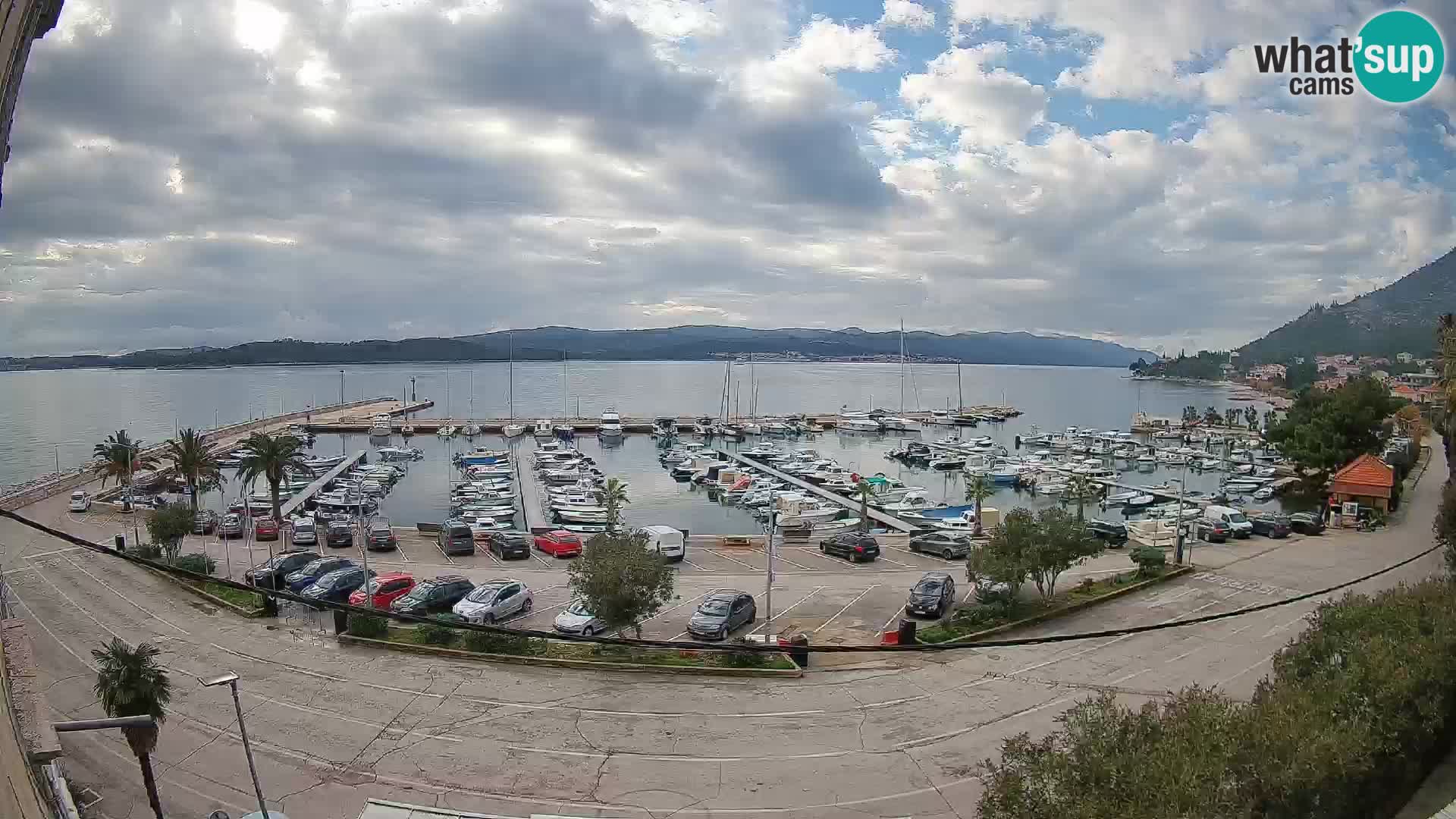 Web kamera Orebić Riva – Trajekt za Korčulu uživo