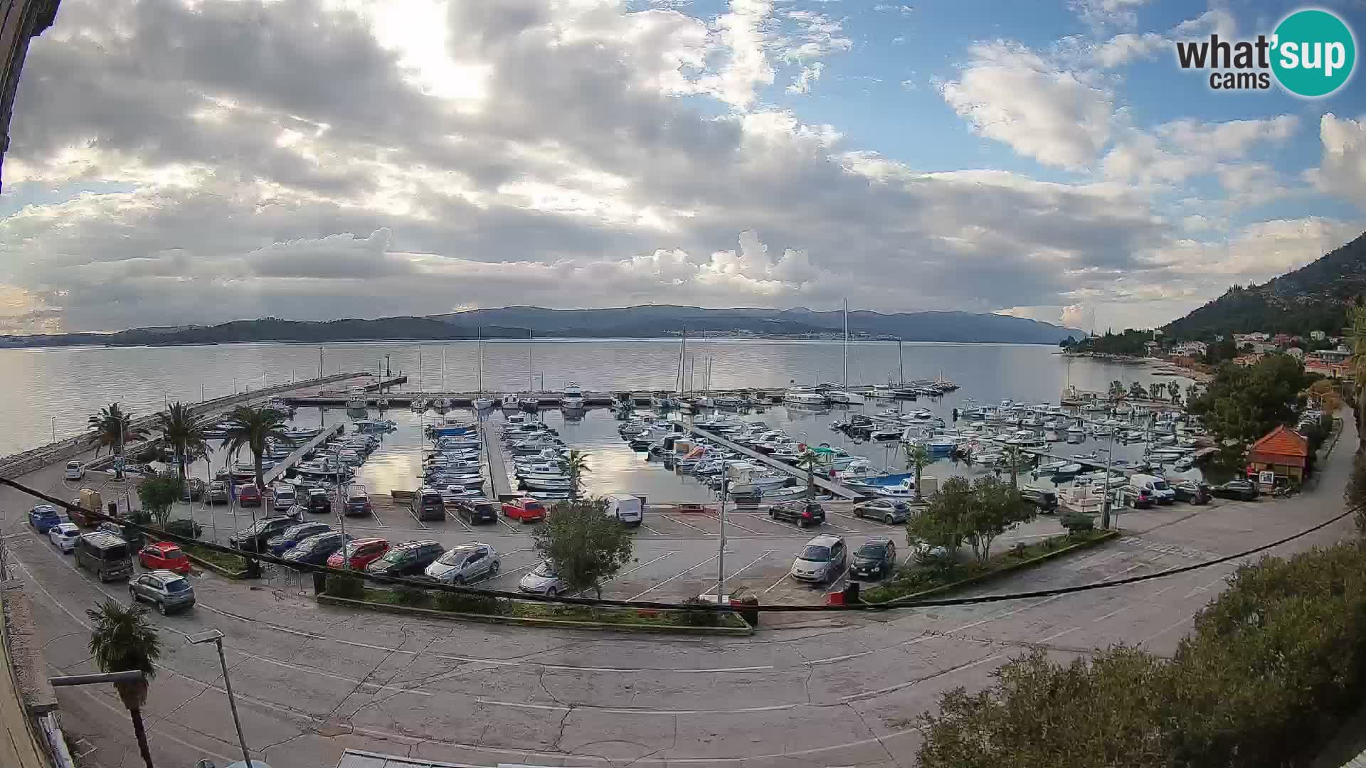 Webcam Orebić Uferpromenade – Fähre nach Korčula Live