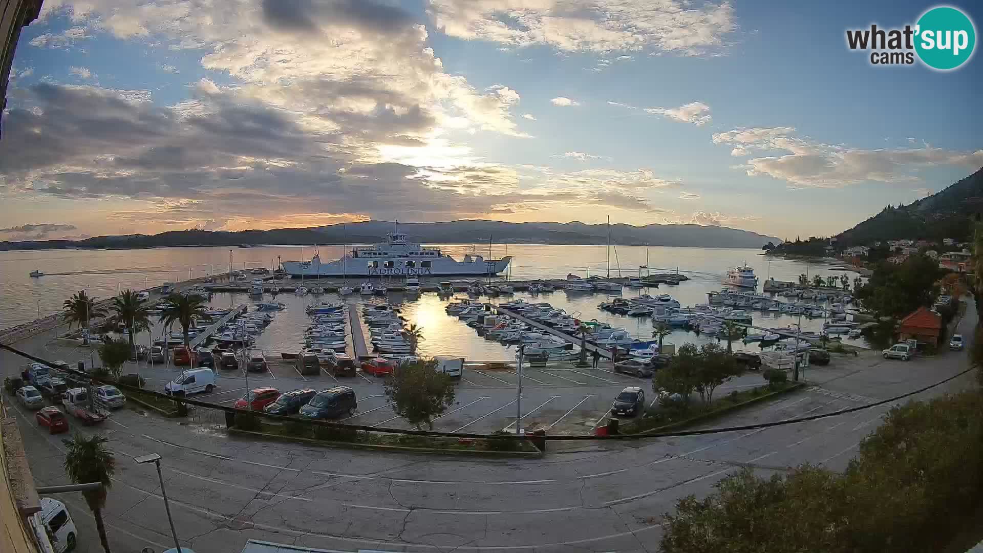 Webcam Orebić Riva – Ferry to Korčula Live