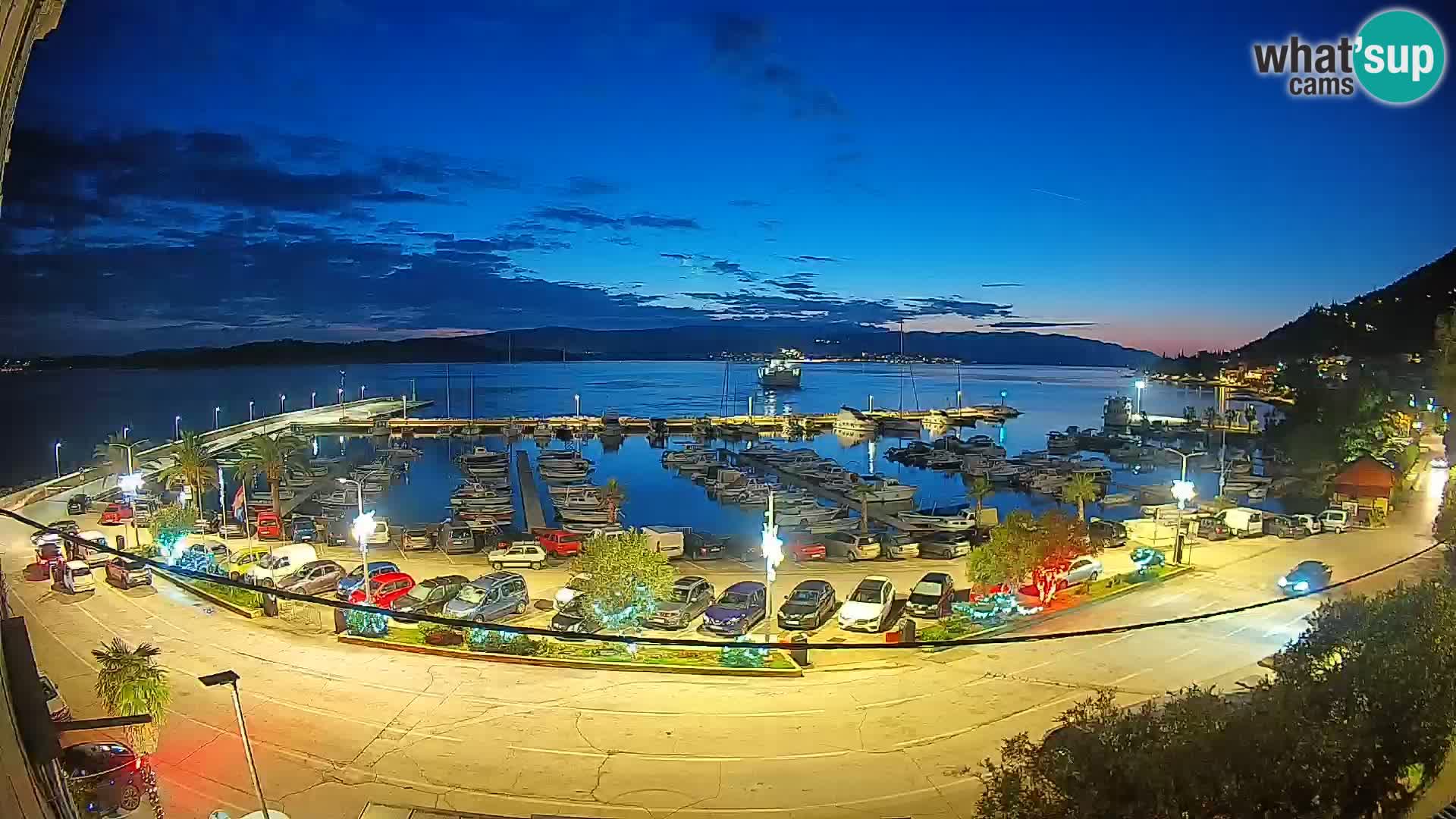 Webcam Orebić Riva – Ferry a Korčula en vivo