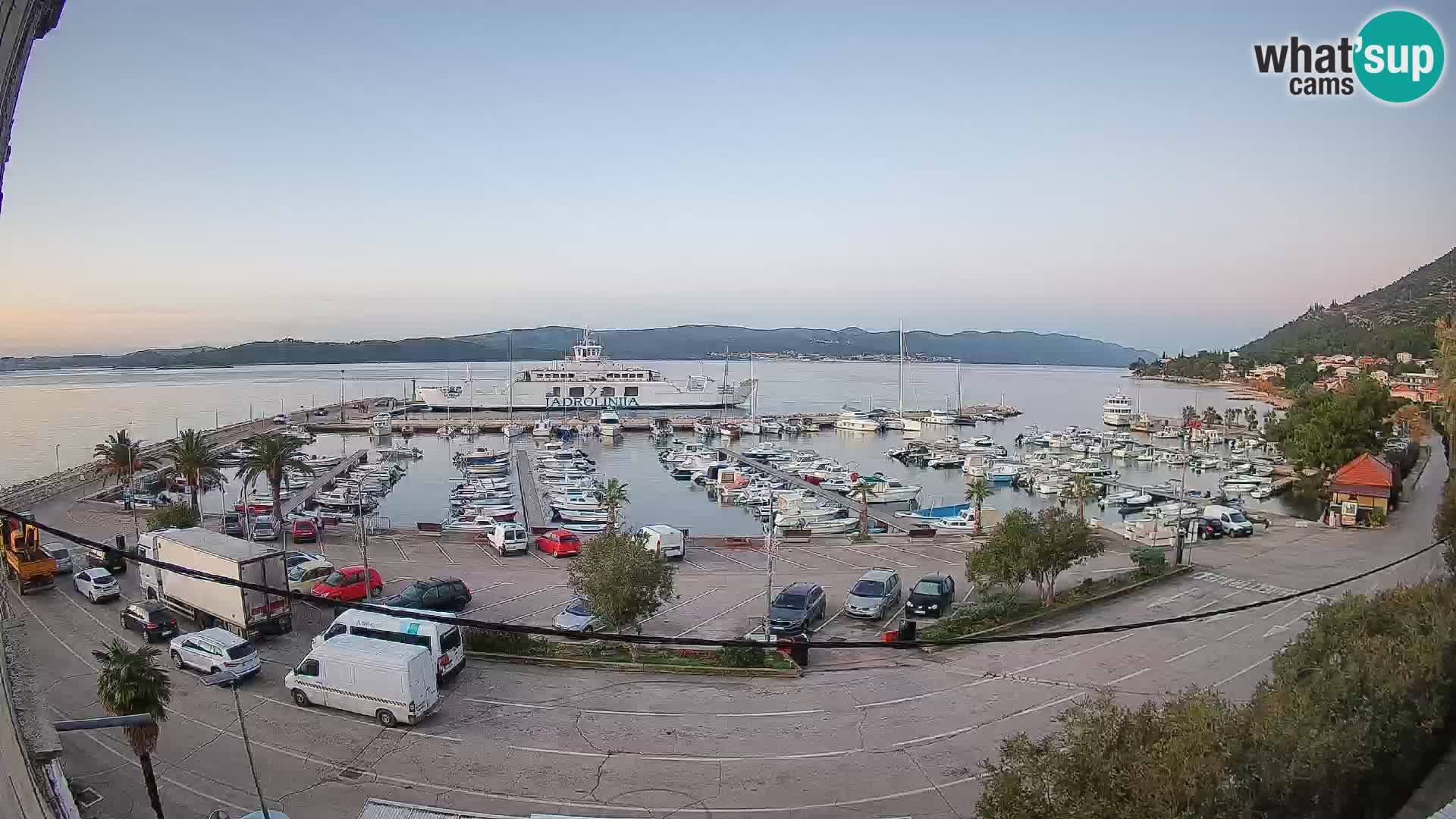 Webcam Orebić Riva – Ferry to Korčula Live