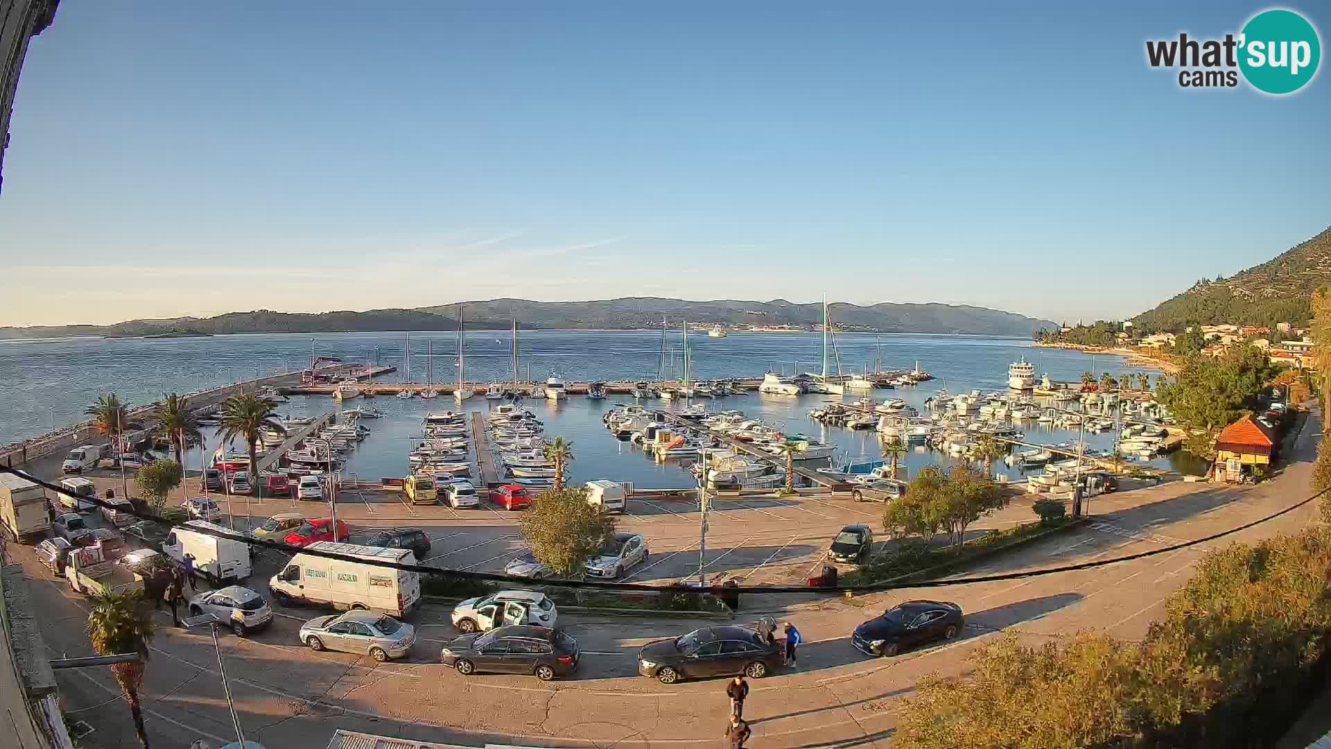 Webcam Orebić Uferpromenade – Fähre nach Korčula Live