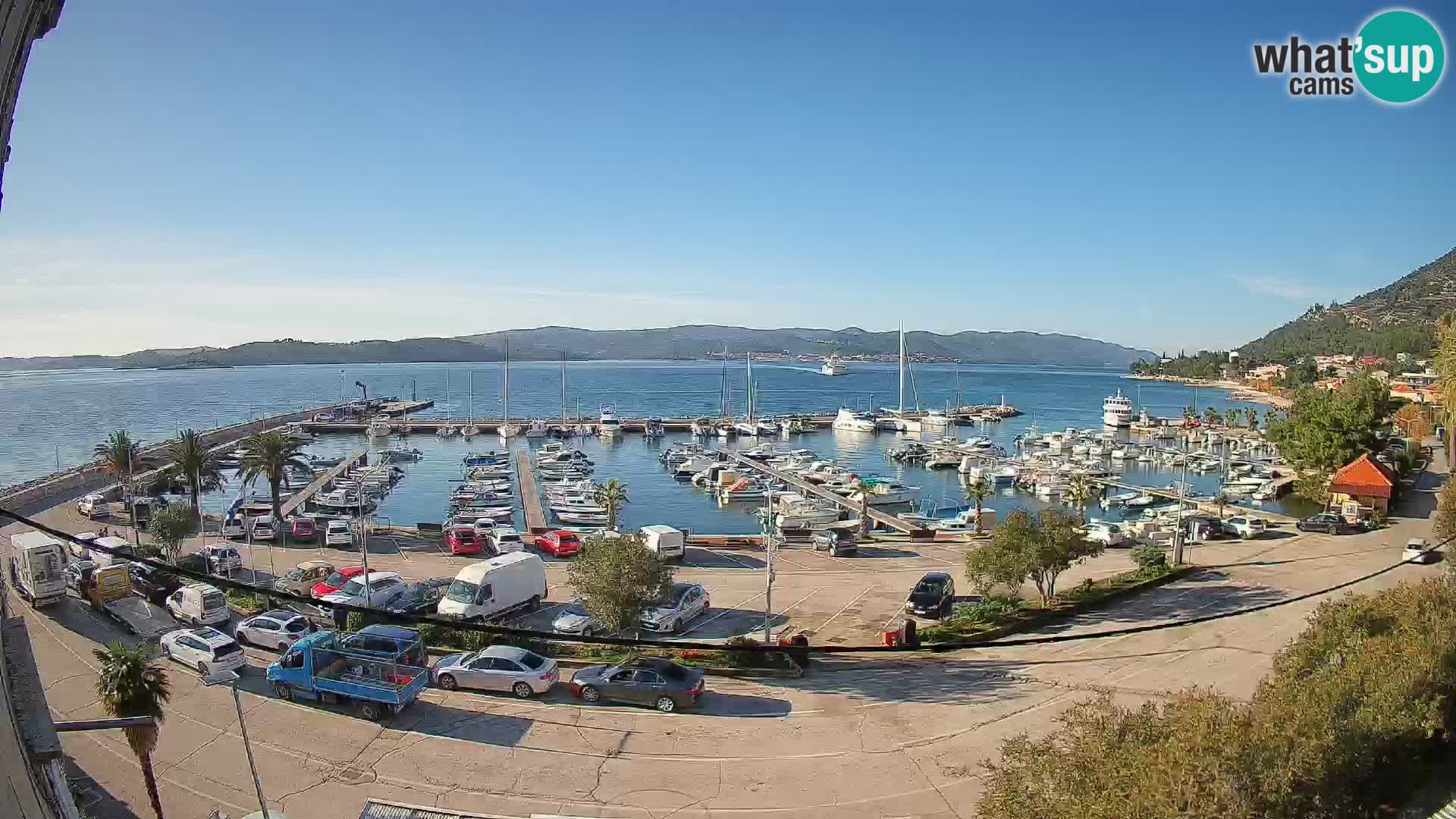 Web kamera Orebić Riva – Trajekt za Korčulu uživo