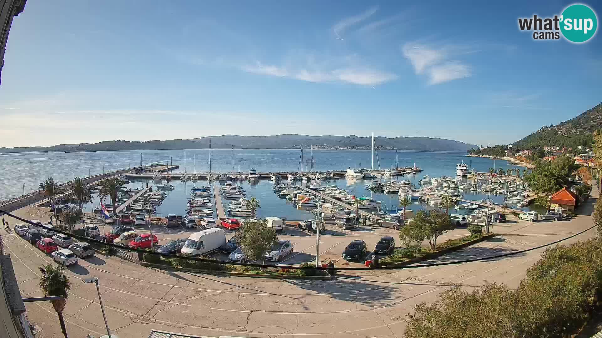 Webcam Orebić Riva – Ferry a Korčula en vivo