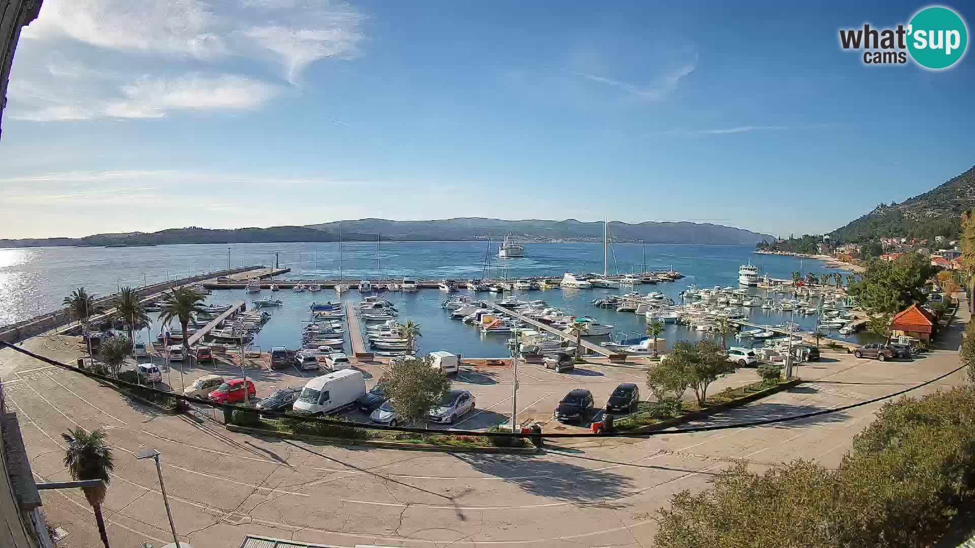 Webcam Orebić Riva – Ferry to Korčula Live