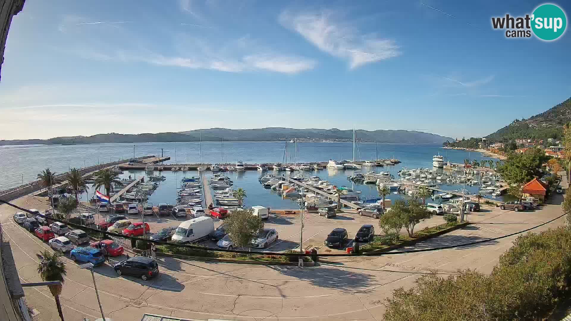 Webcam Orebić Riva – Ferry vers Korčula en direct