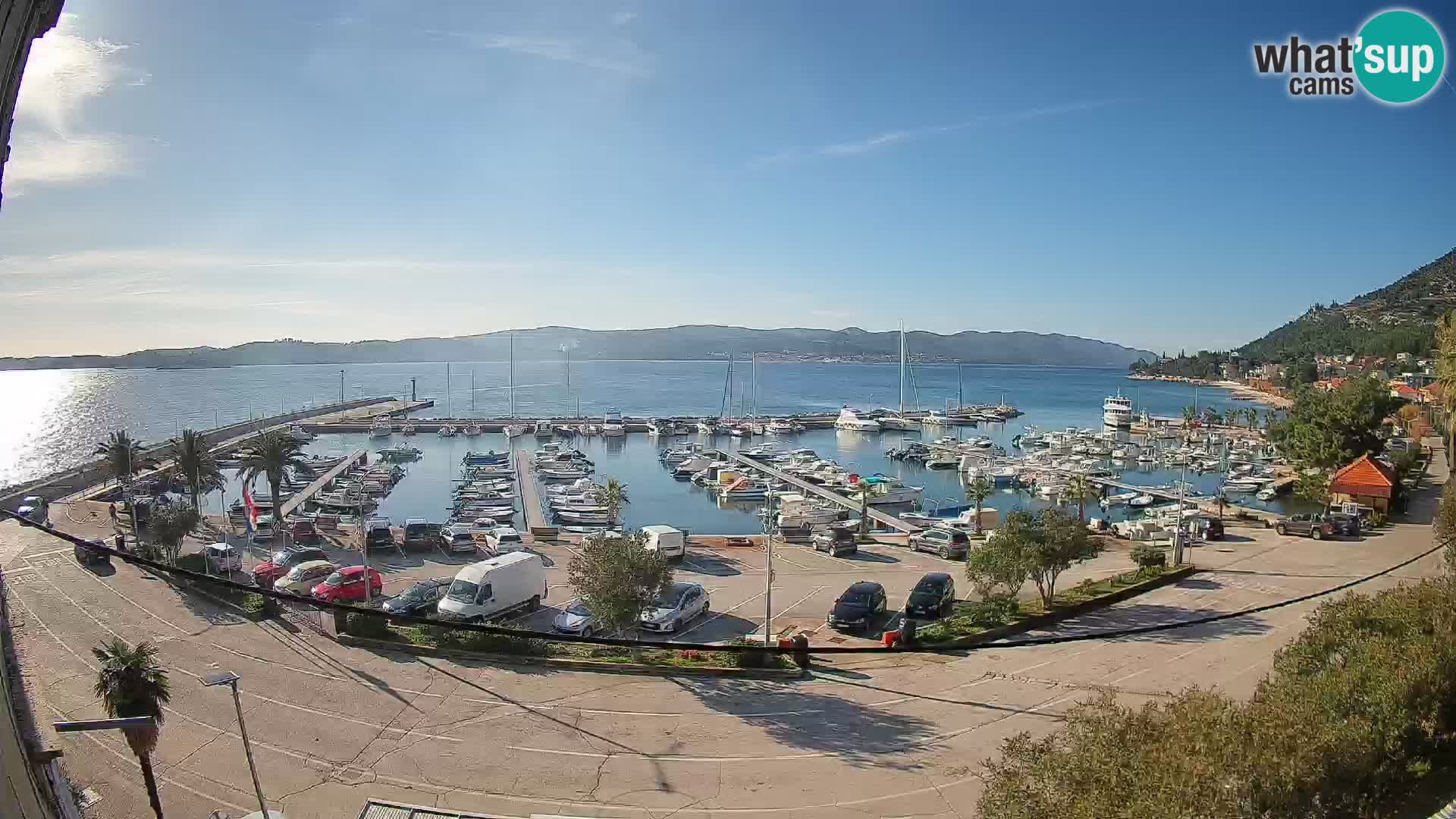 Webcam Orebić Riva – Ferry to Korčula Live
