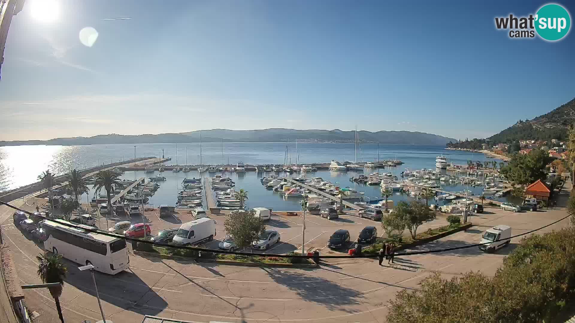 Webcam Orebić Riva – Ferry vers Korčula en direct