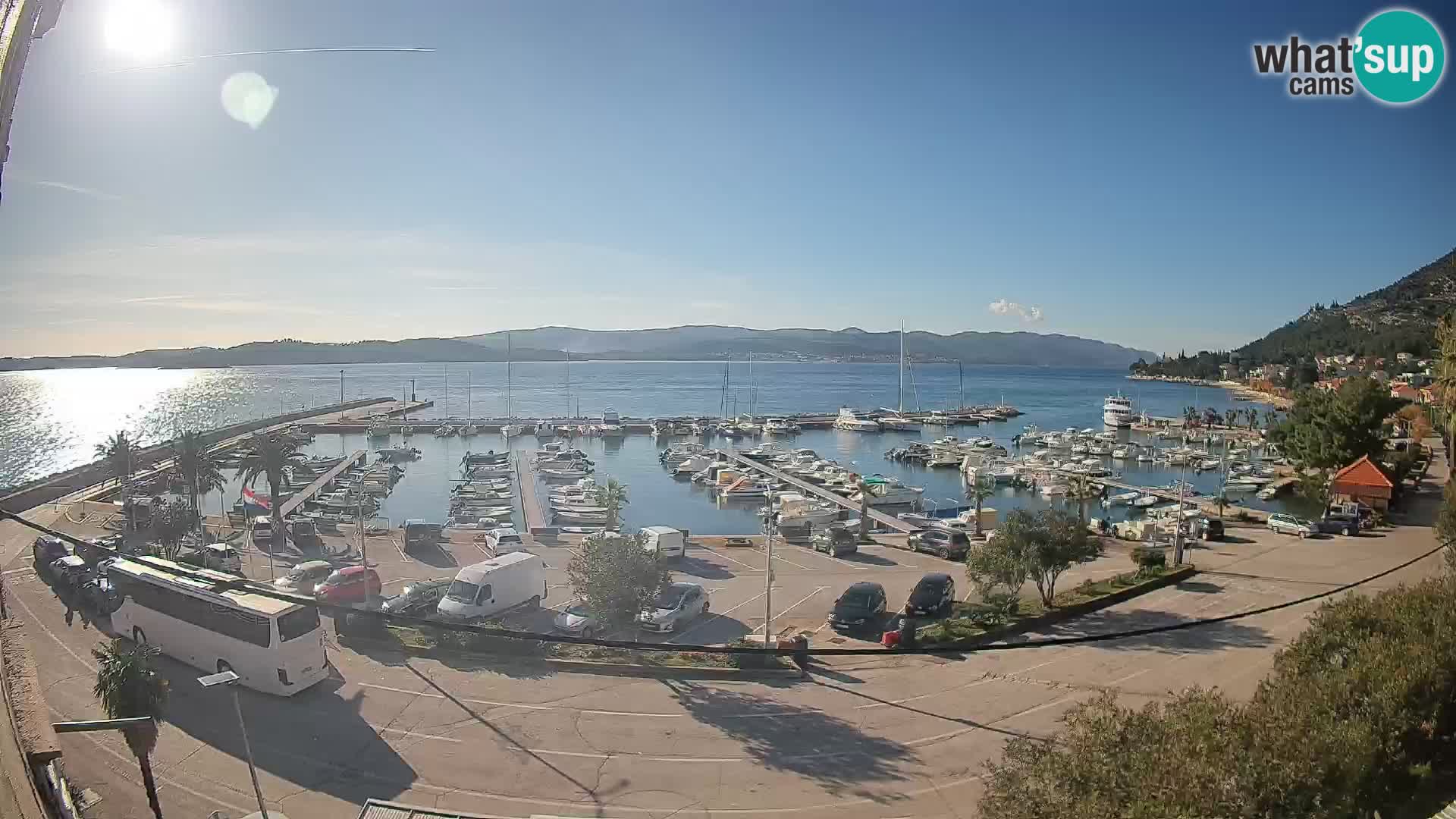 Webcam Orebić Riva – Ferry to Korčula Live