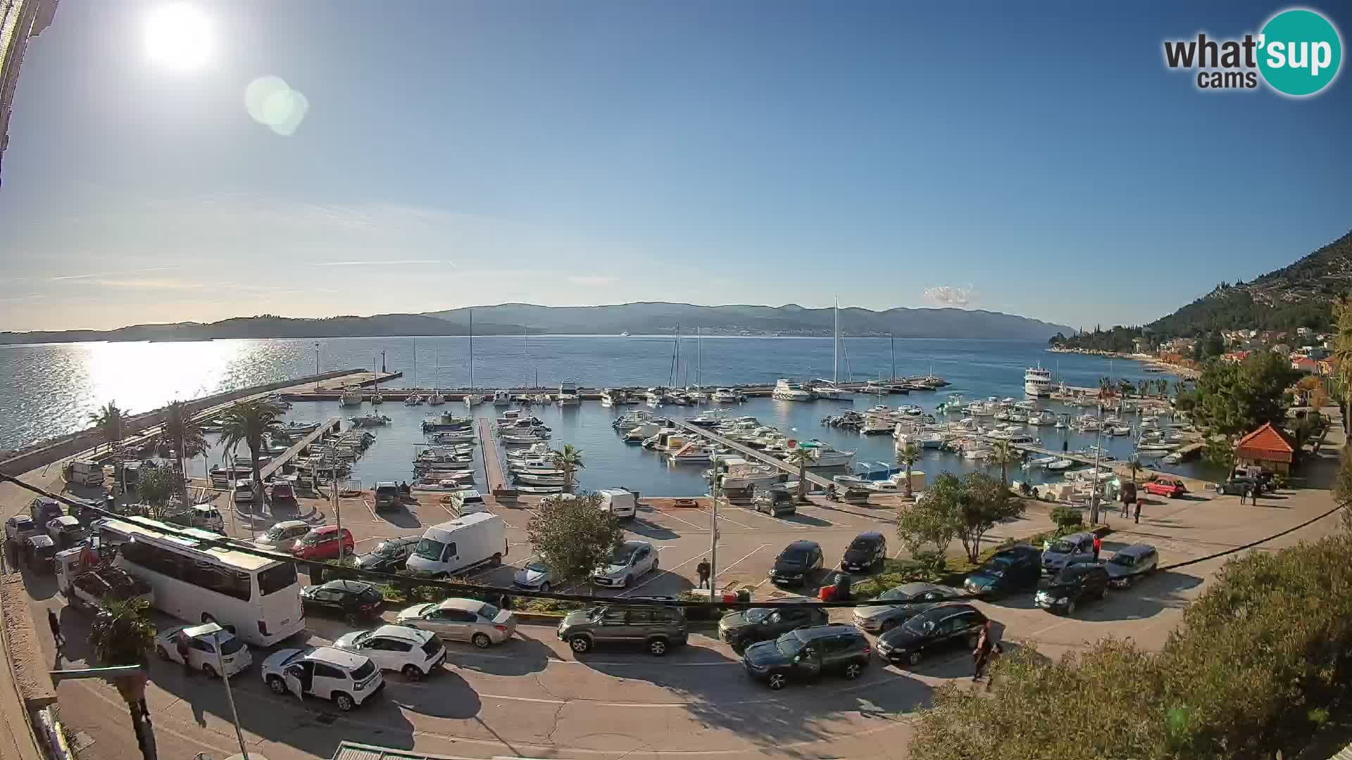 Webcam Orebić Uferpromenade – Fähre nach Korčula Live