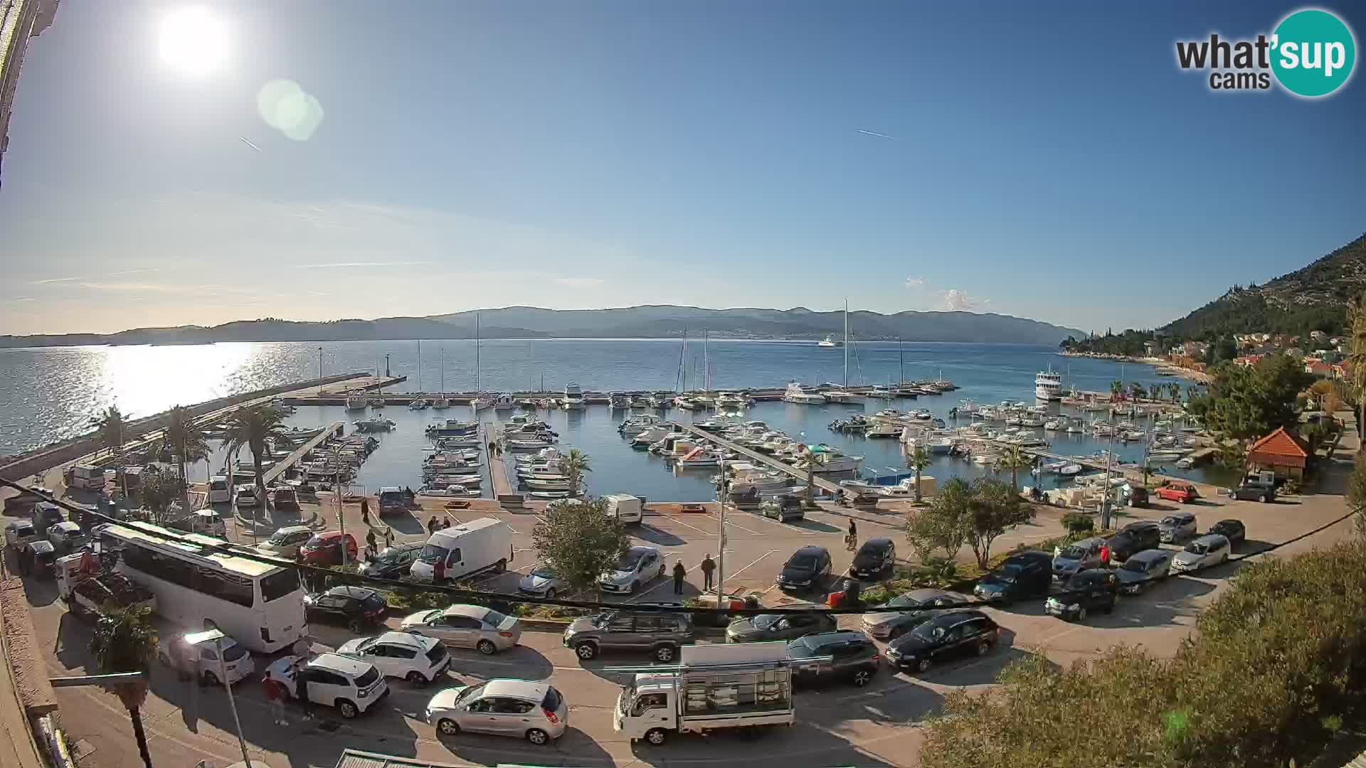 Web kamera Orebić Riva – Trajekt za Korčulu uživo