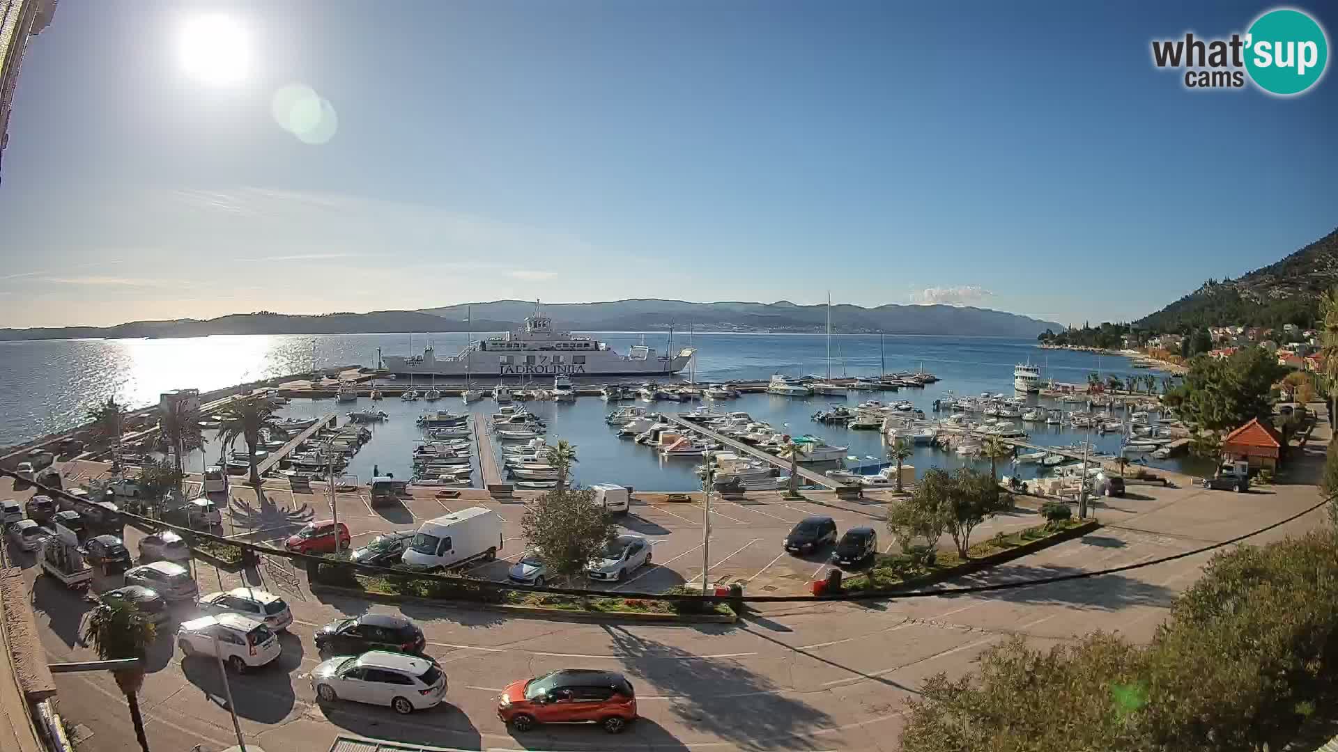 Webcam Orebić Riva – Ferry to Korčula Live