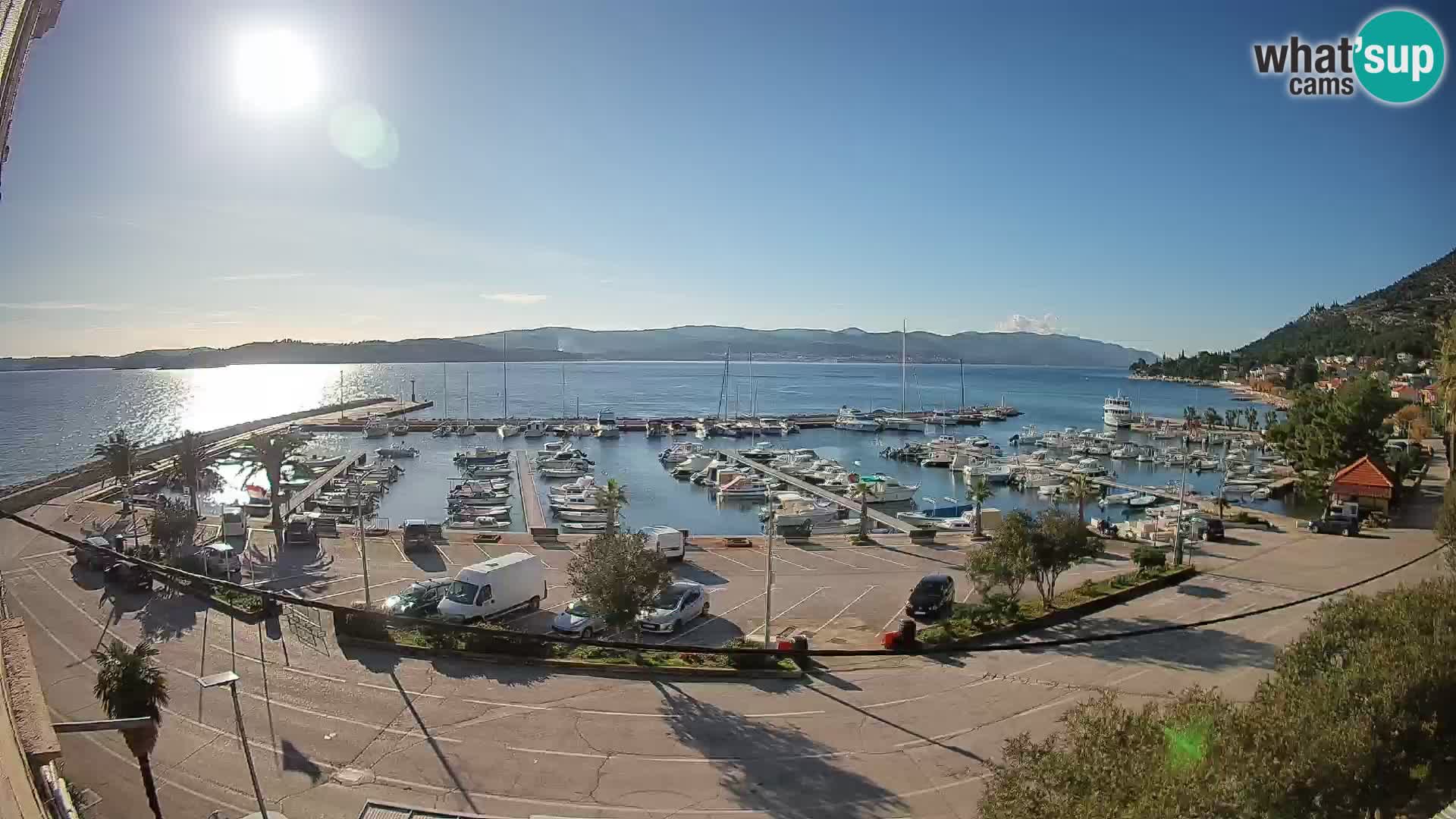 Webcam Orebić Riva – Ferry to Korčula Live