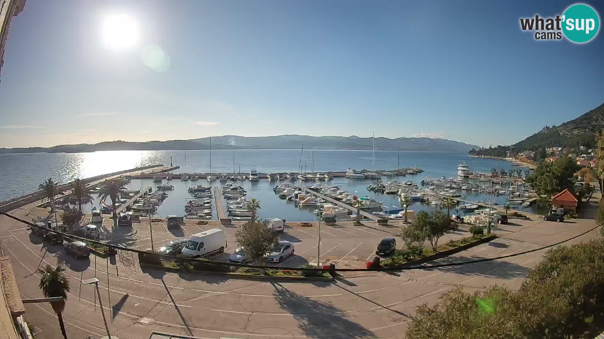 Webcam Orebić Riva – Ferry a Korčula en vivo