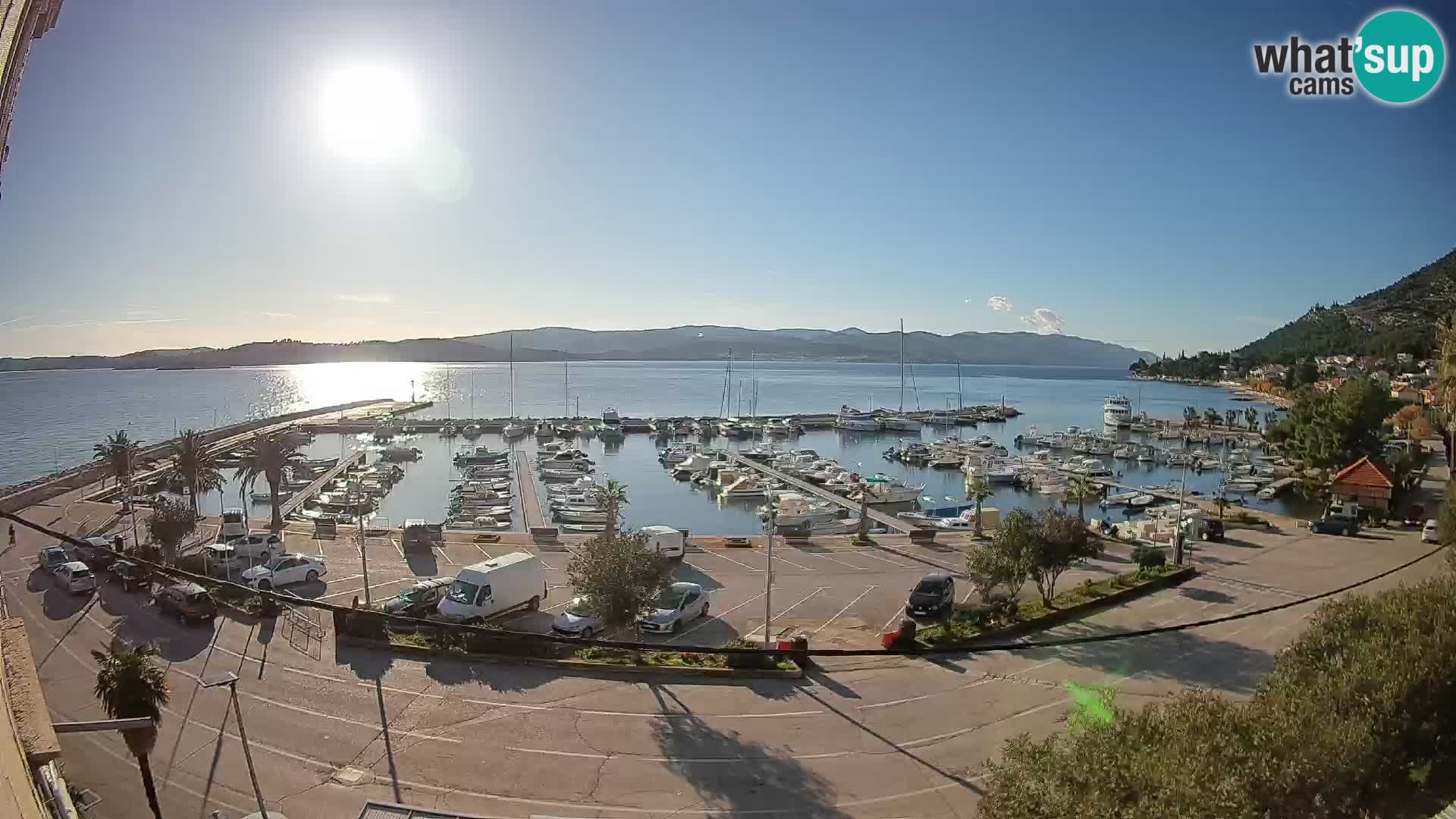 Webcam Orebić Riva – Ferry vers Korčula en direct