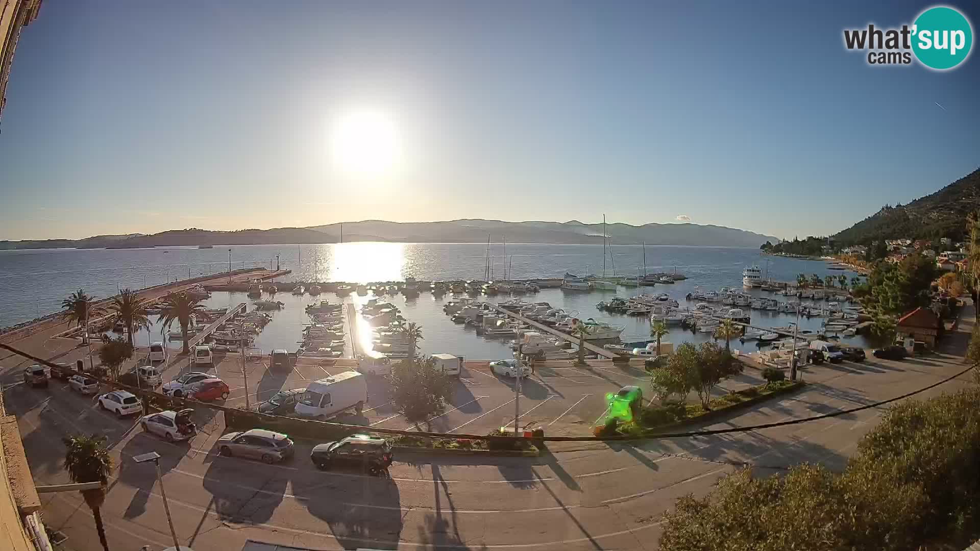 Webcam Orebić Uferpromenade – Fähre nach Korčula Live