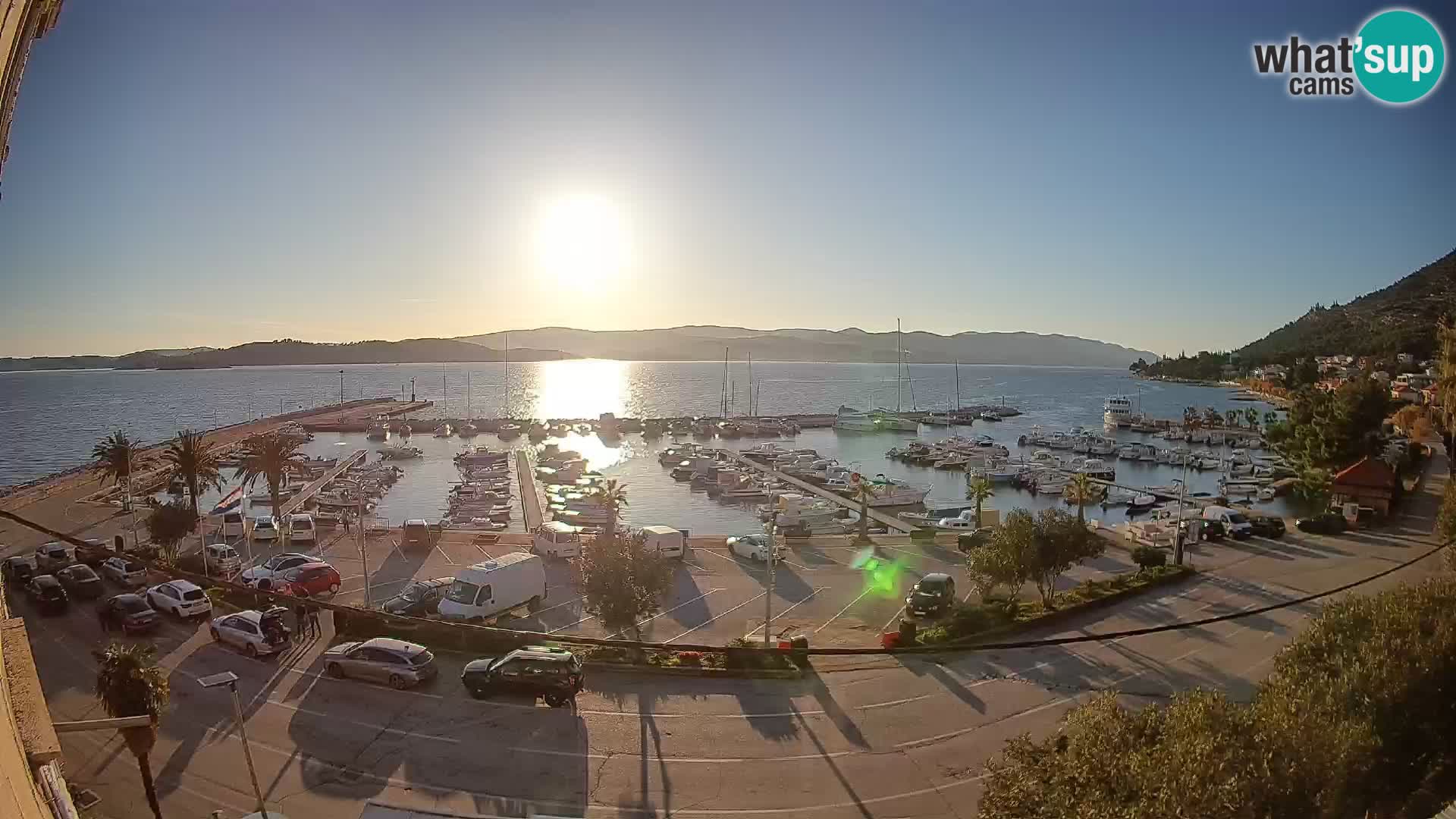 Spletna kamera Orebić Riva – Trajekt za Korčulo v živo