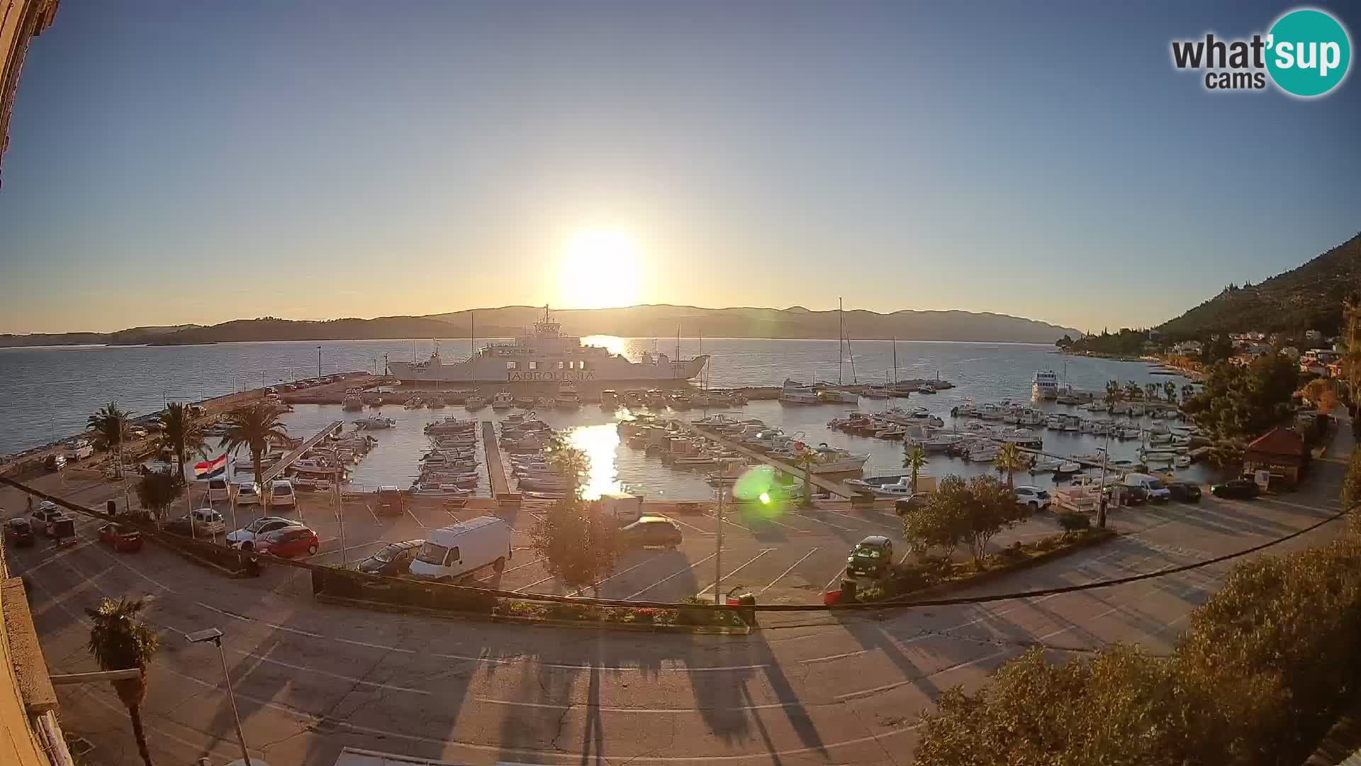 Webcam Orebić Riva – Ferry to Korčula Live