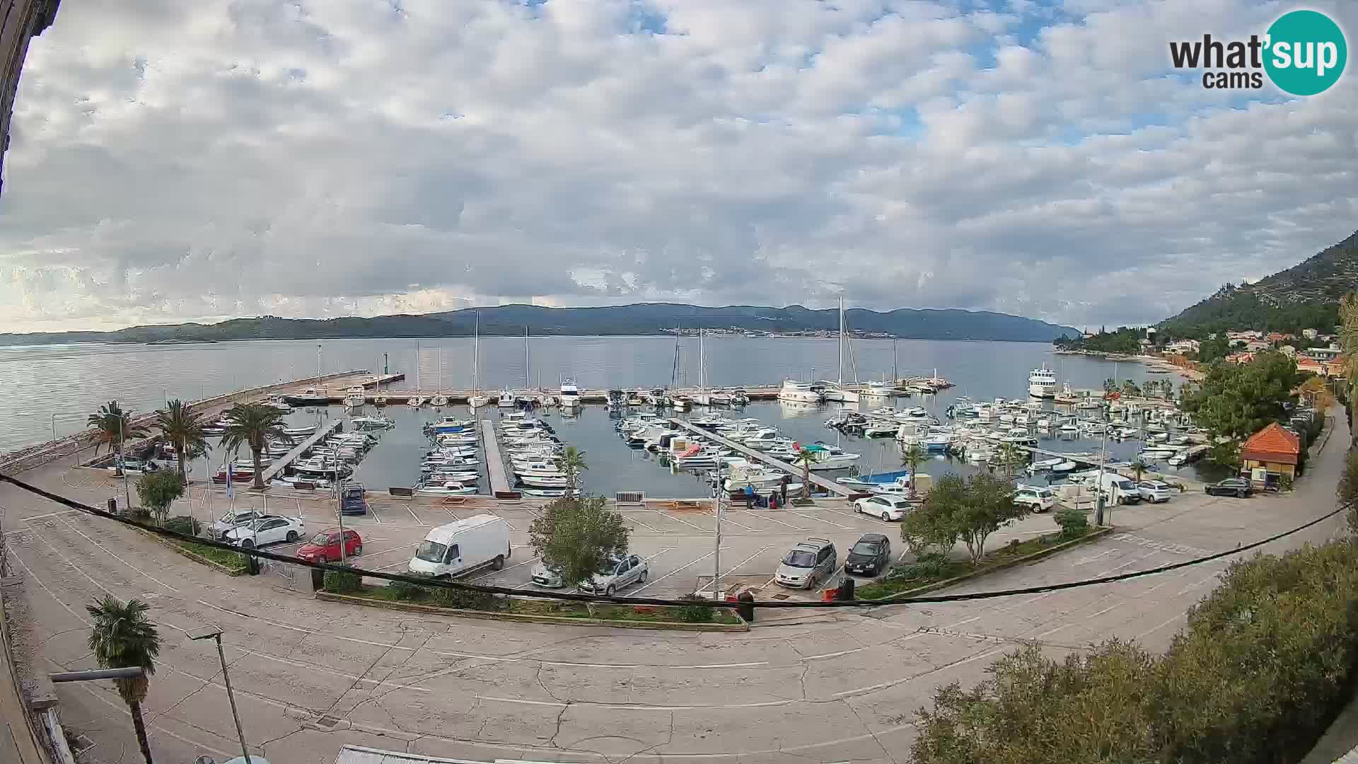 Webcam Orebić Riva – Ferry a Korčula en vivo