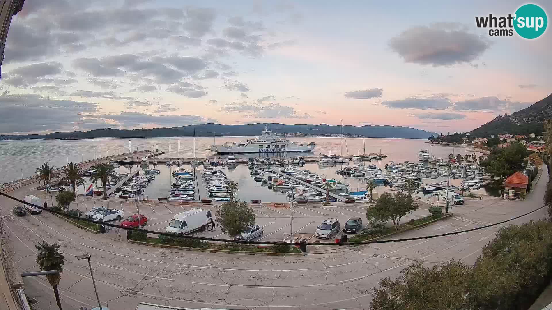 Webcam Orebić Uferpromenade – Fähre nach Korčula Live