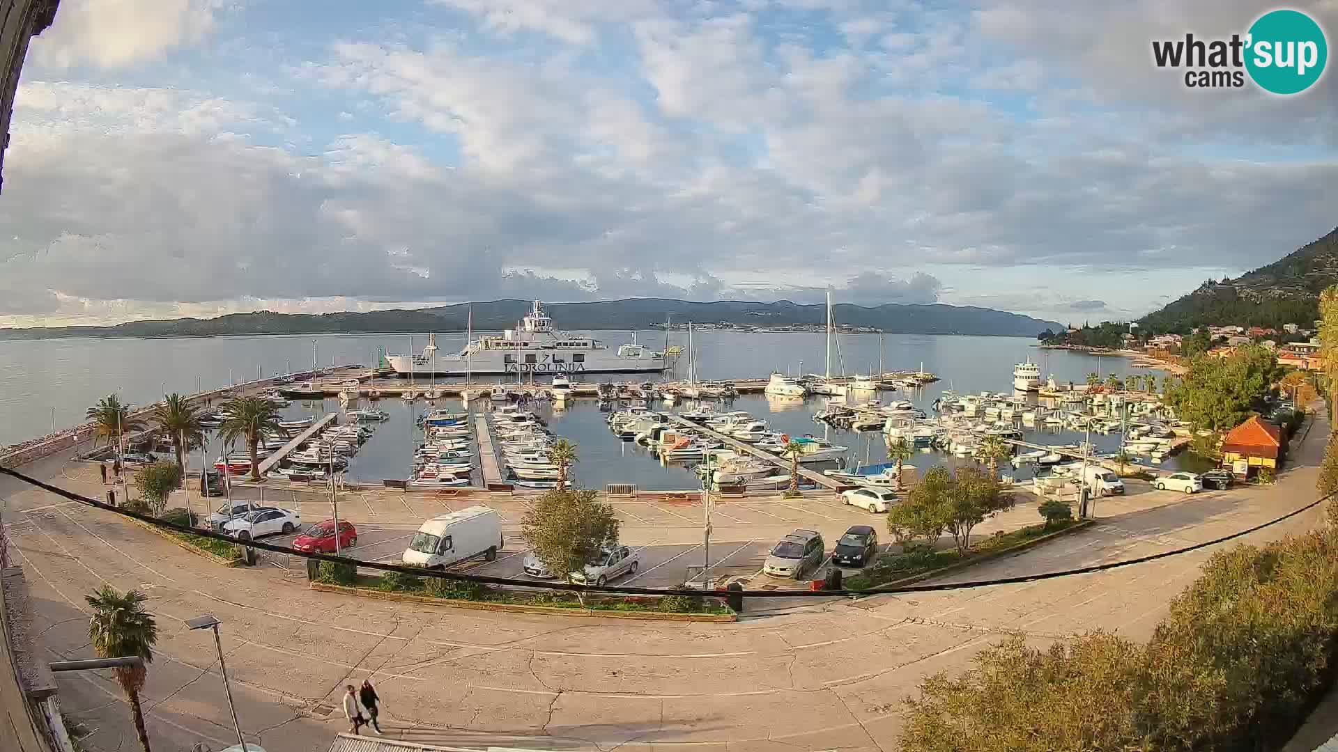 Spletna kamera Orebić Riva – Trajekt za Korčulo v živo