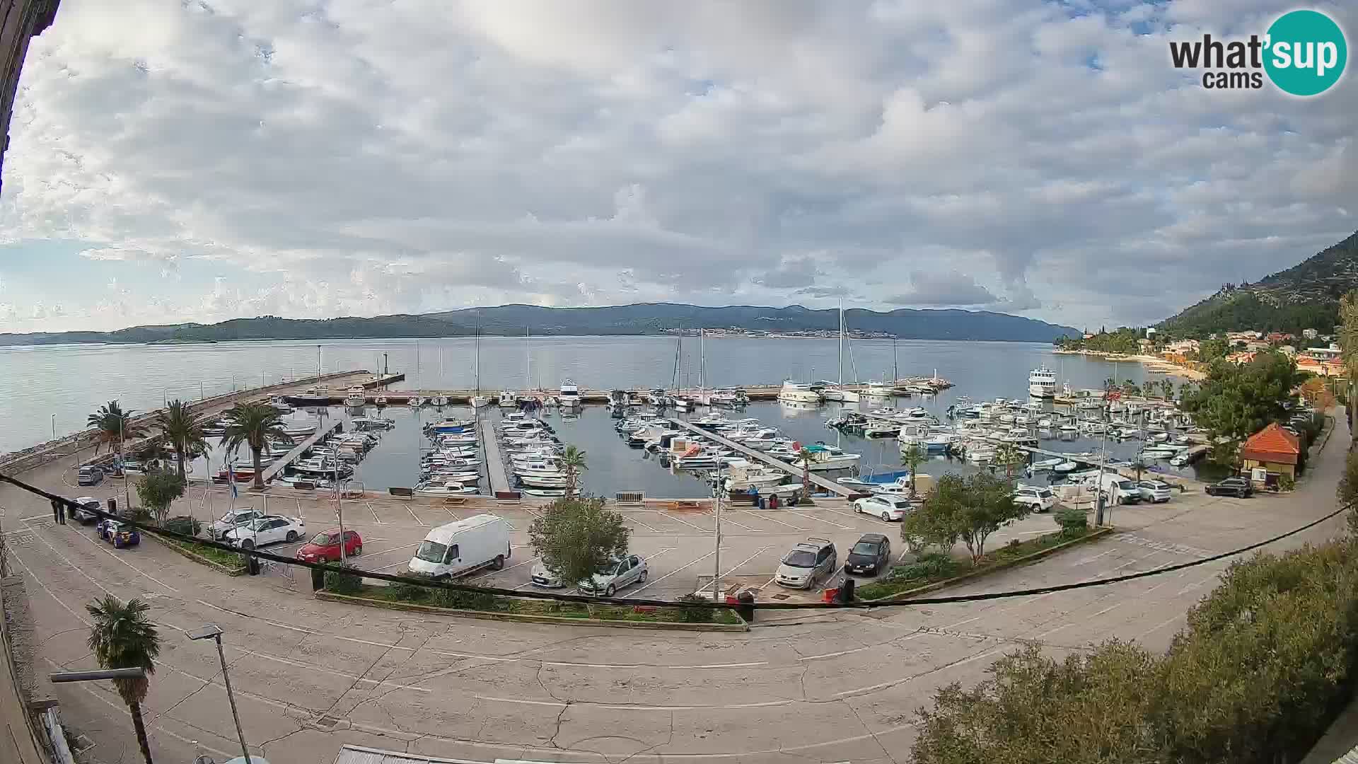 Spletna kamera Orebić Riva – Trajekt za Korčulo v živo