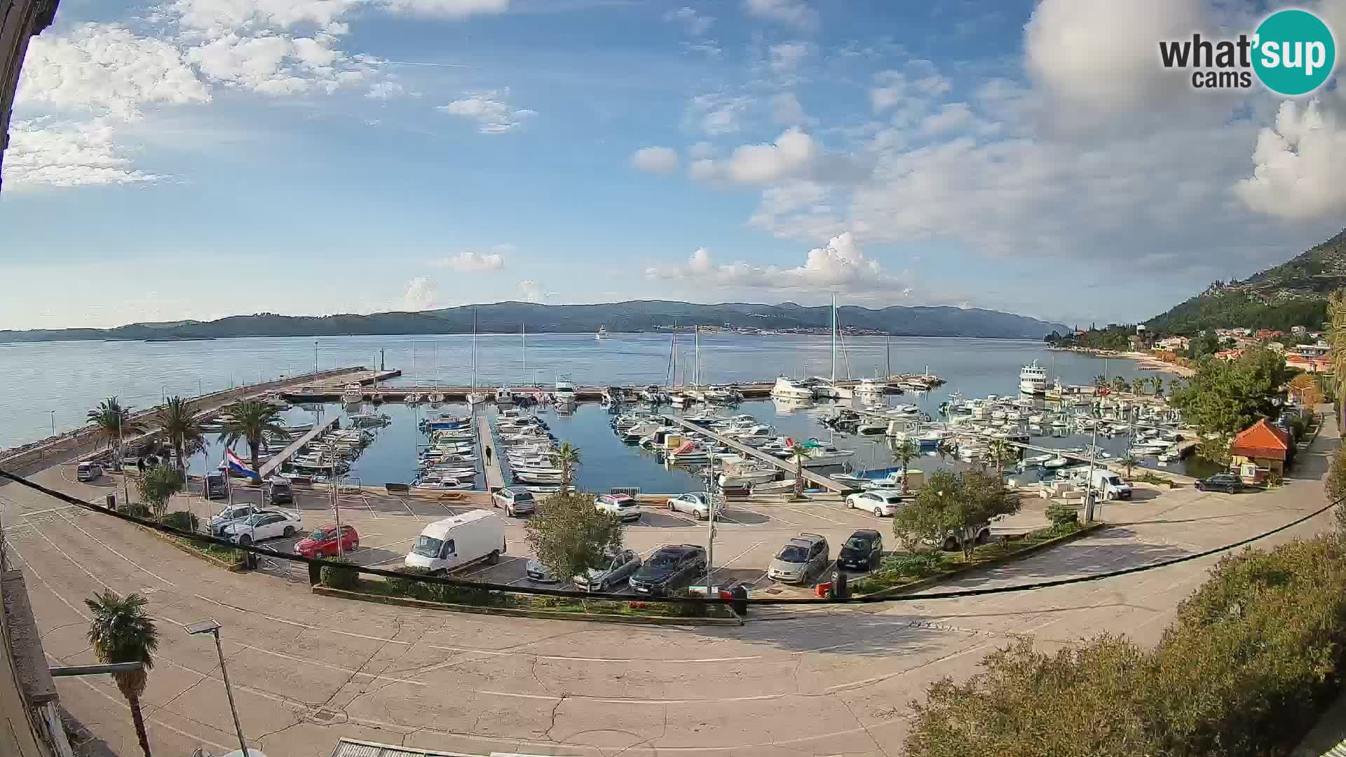 Spletna kamera Orebić Riva – Trajekt za Korčulo v živo