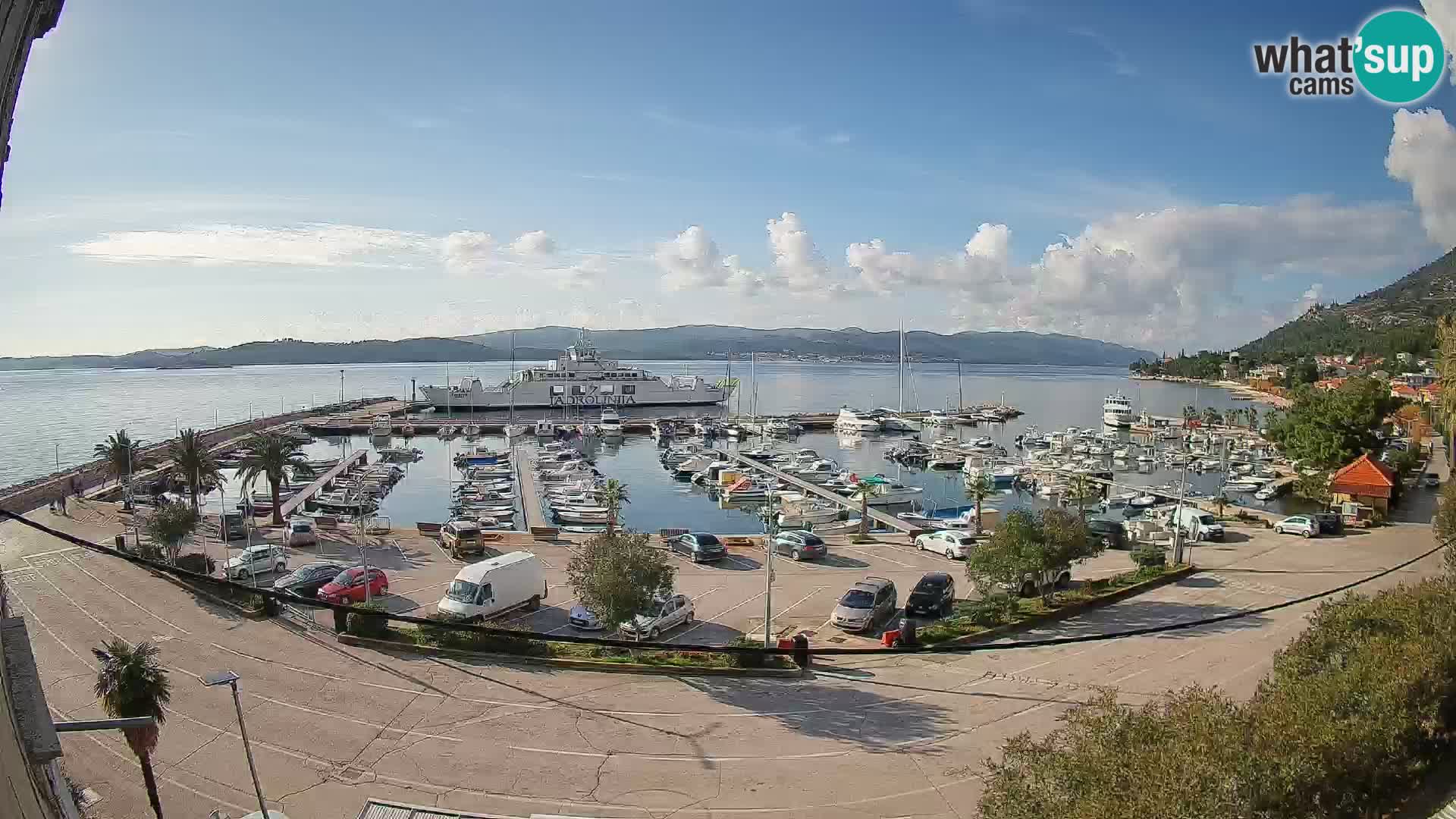 Webcam Orebić Riva – Ferry a Korčula en vivo