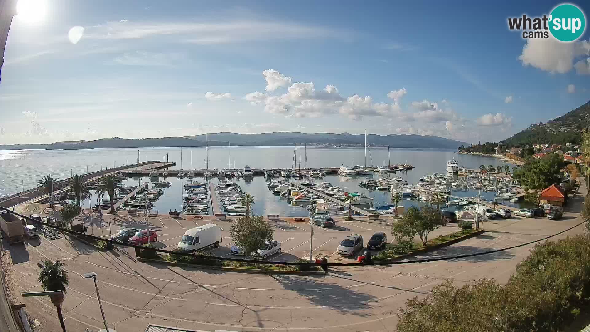 Spletna kamera Orebić Riva – Trajekt za Korčulo v živo